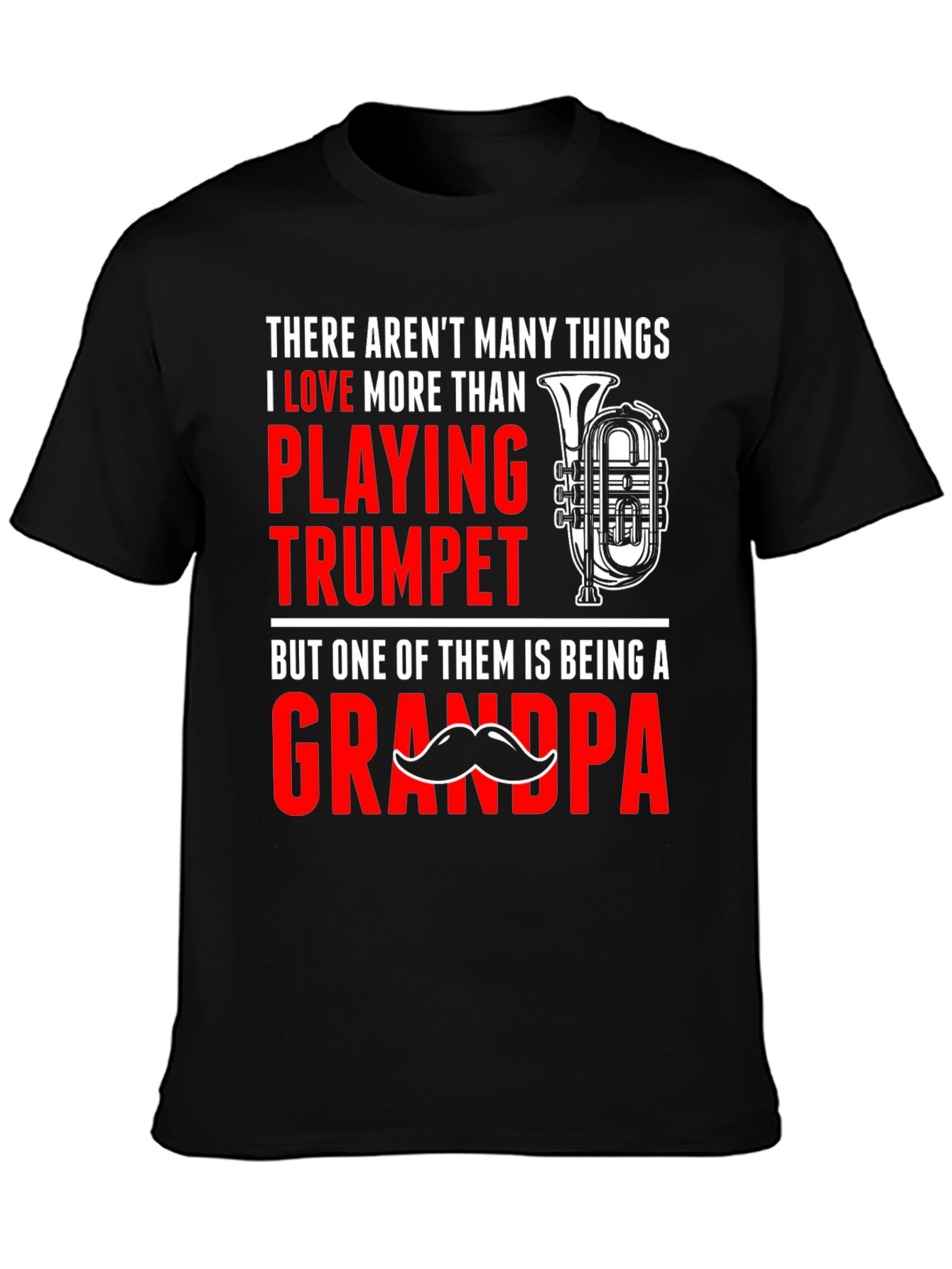 Trumpet Playing Grandpa T-Shirt