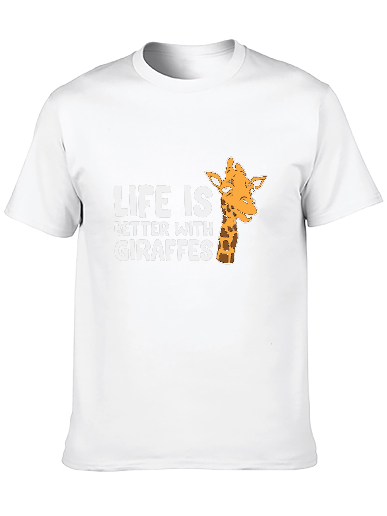 Life is Better with Giraffes Black T-Shirt