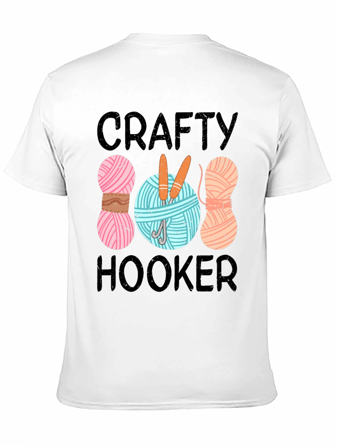 Crafty Hooker T-Shirt: Yarn & Needles Graphic Tee