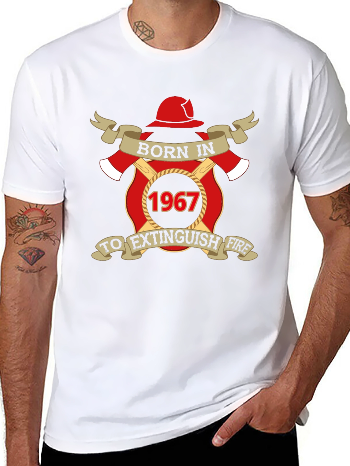 Born in 1967 Firefighter T-Shirt