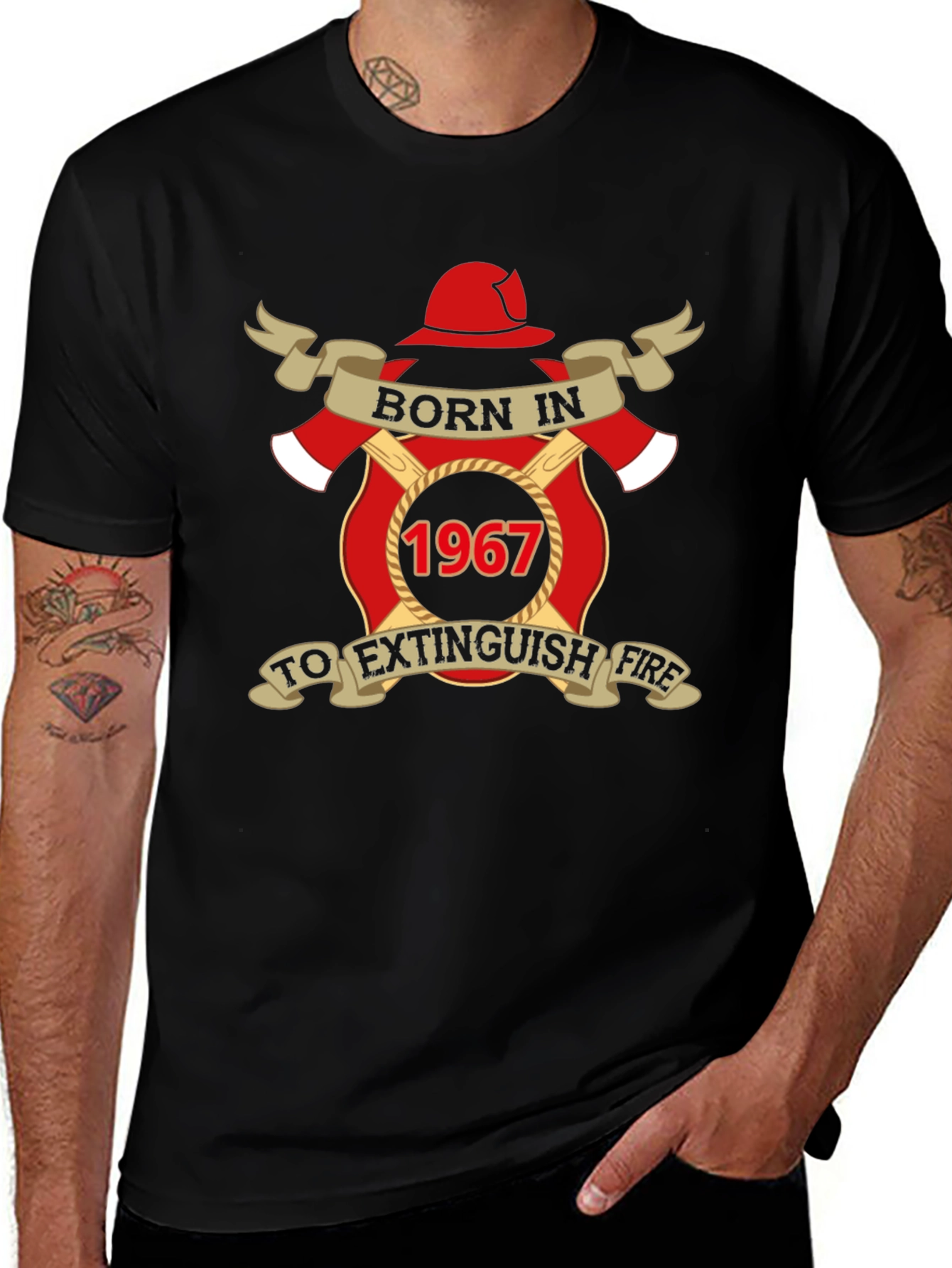 Born in 1967 Firefighter T-Shirt