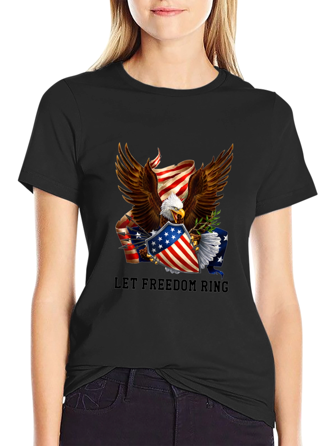 Let Freedom Ring Patriotic Eagle T-Shirt