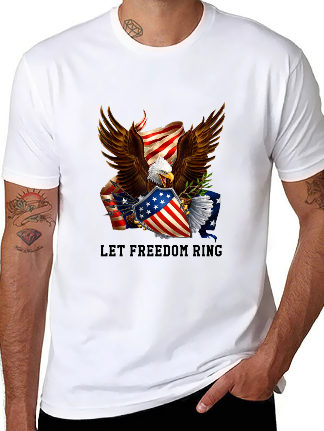 Let Freedom Ring Patriotic Eagle T-Shirt