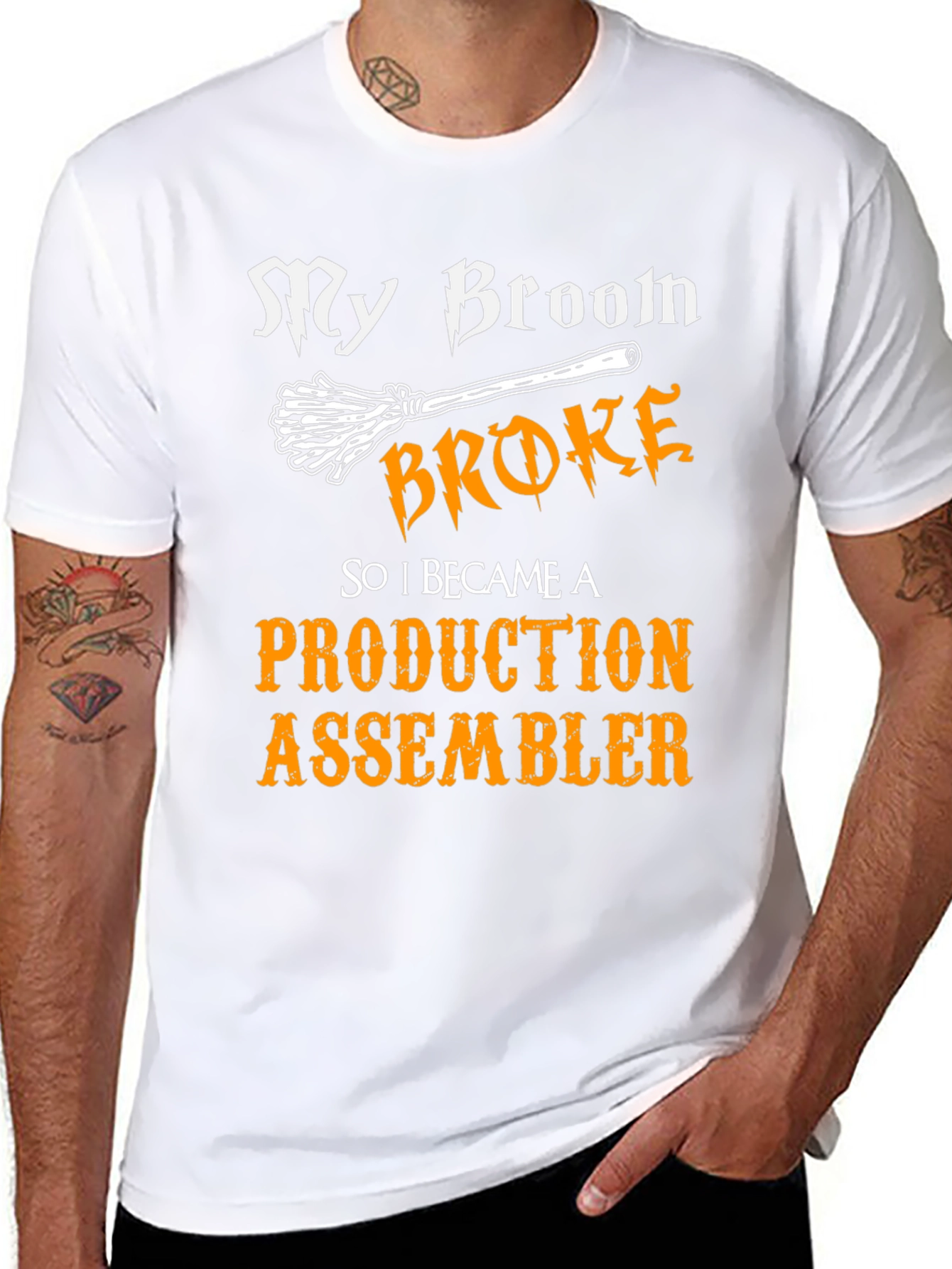 My Broom Broke Production Assembler T-Shirt