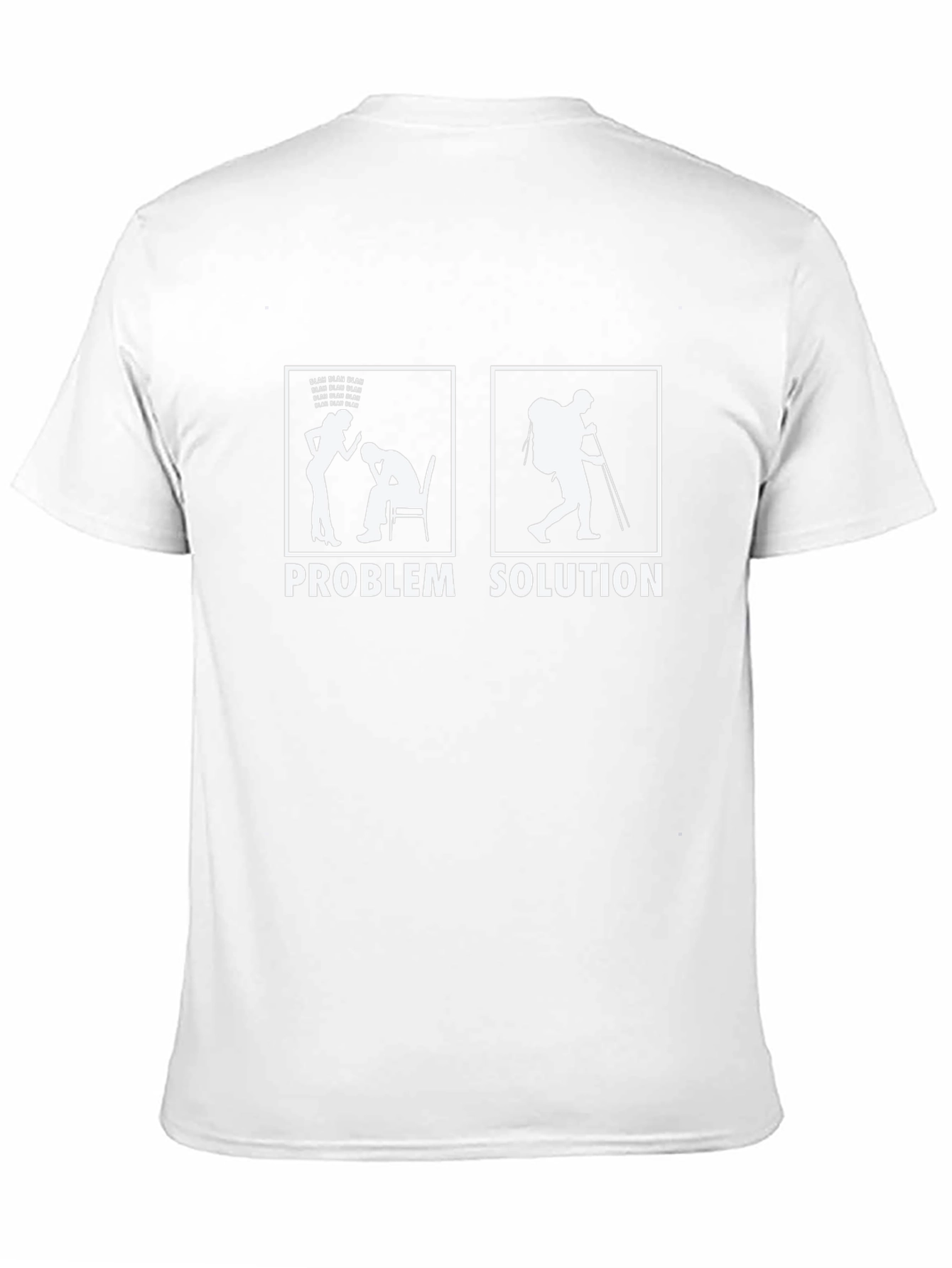 Problem Solution Hiking T-Shirt Funny Outdoor Adventure Tee