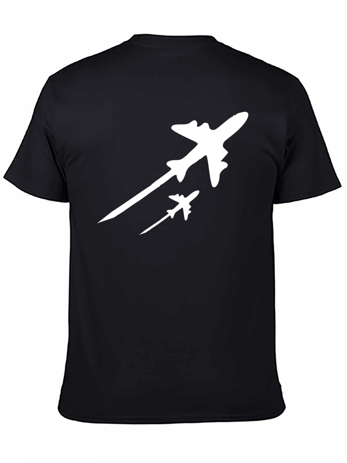 Aviation Silhouette Graphic Tee - Black