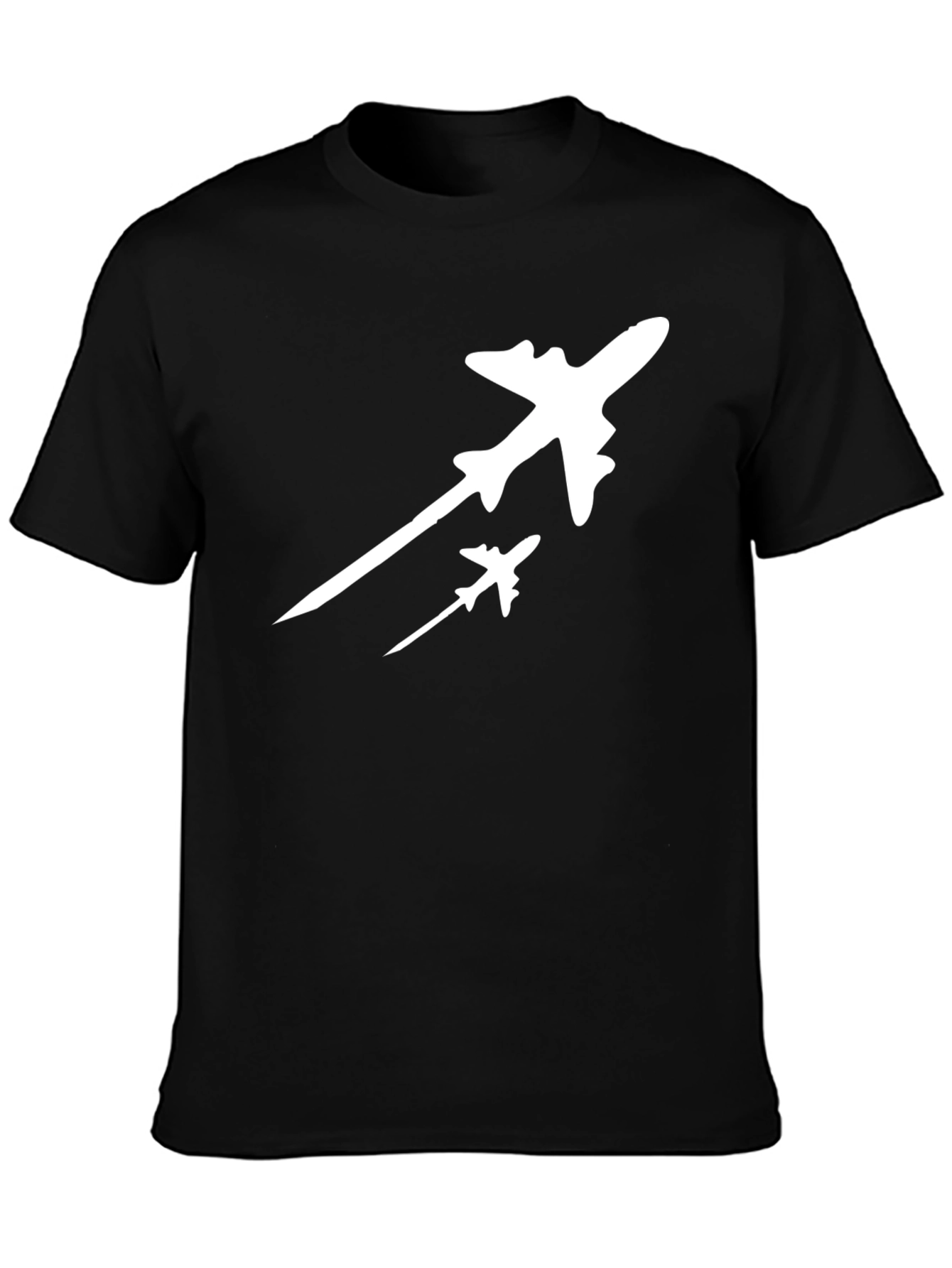 Aviation Silhouette Graphic Tee - Black