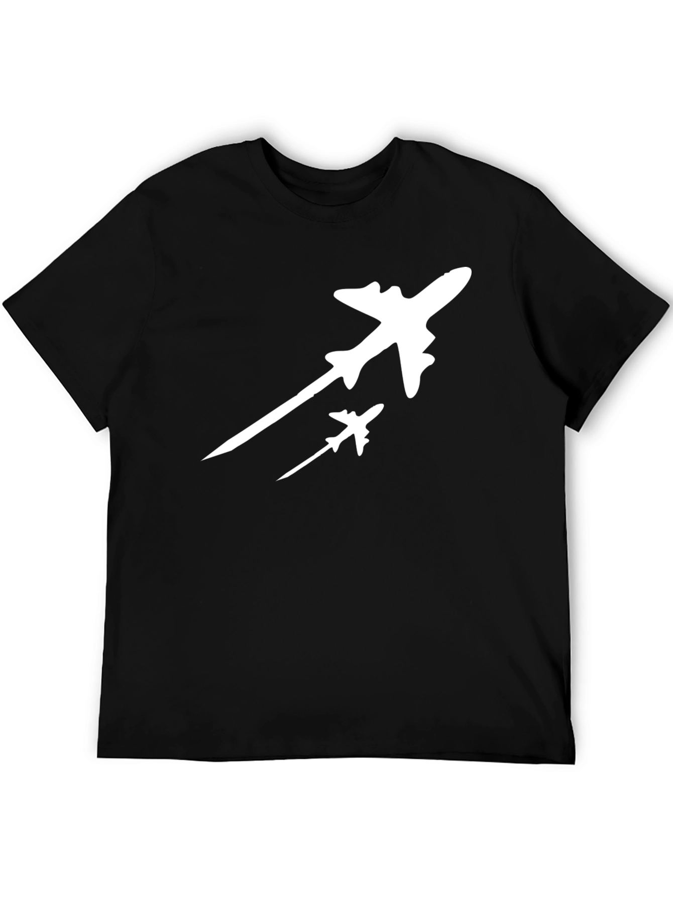 Aviation Silhouette Graphic Tee - Black