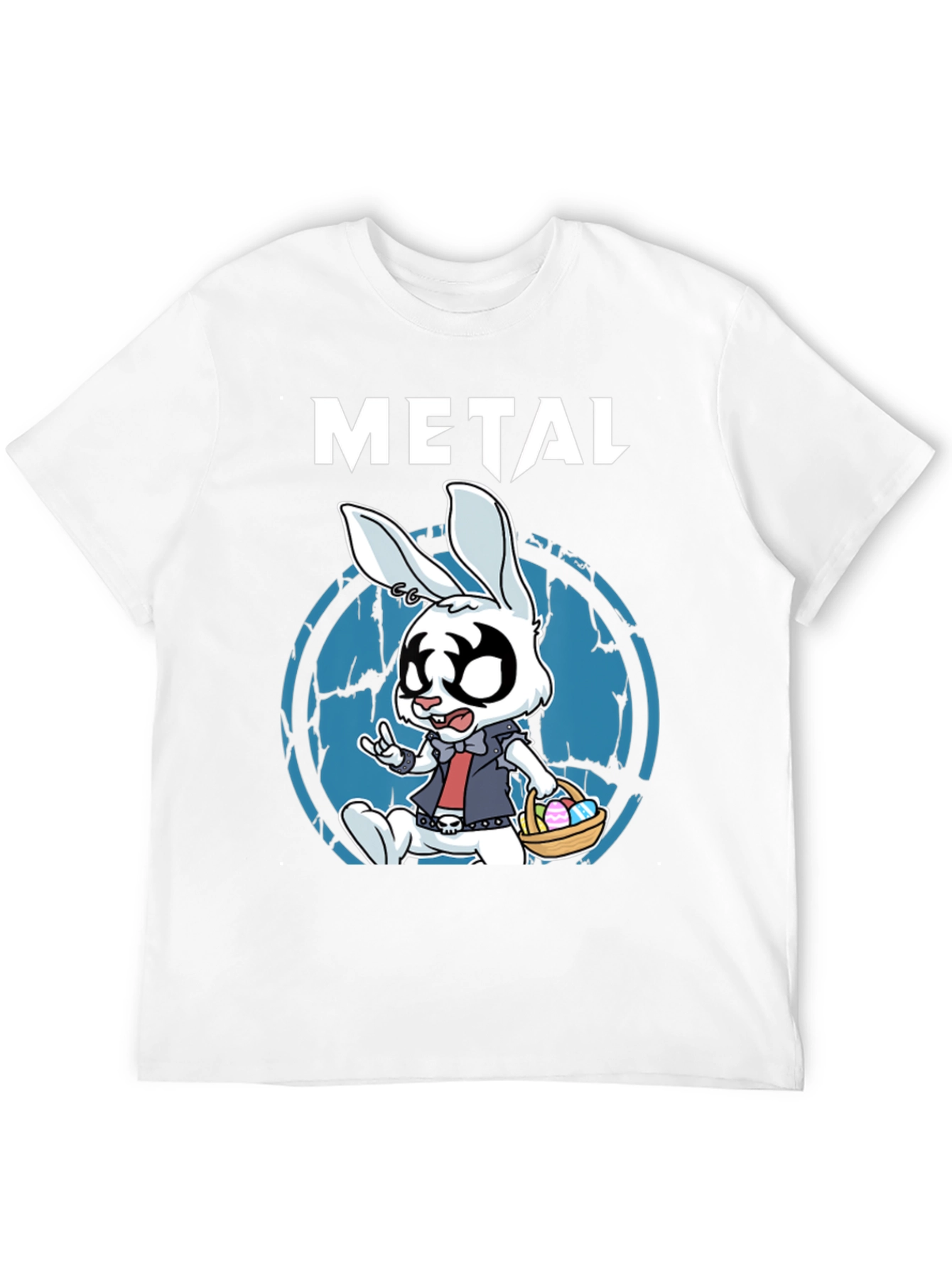 Metal Bunny T-Shirt - Rocker Easter Design