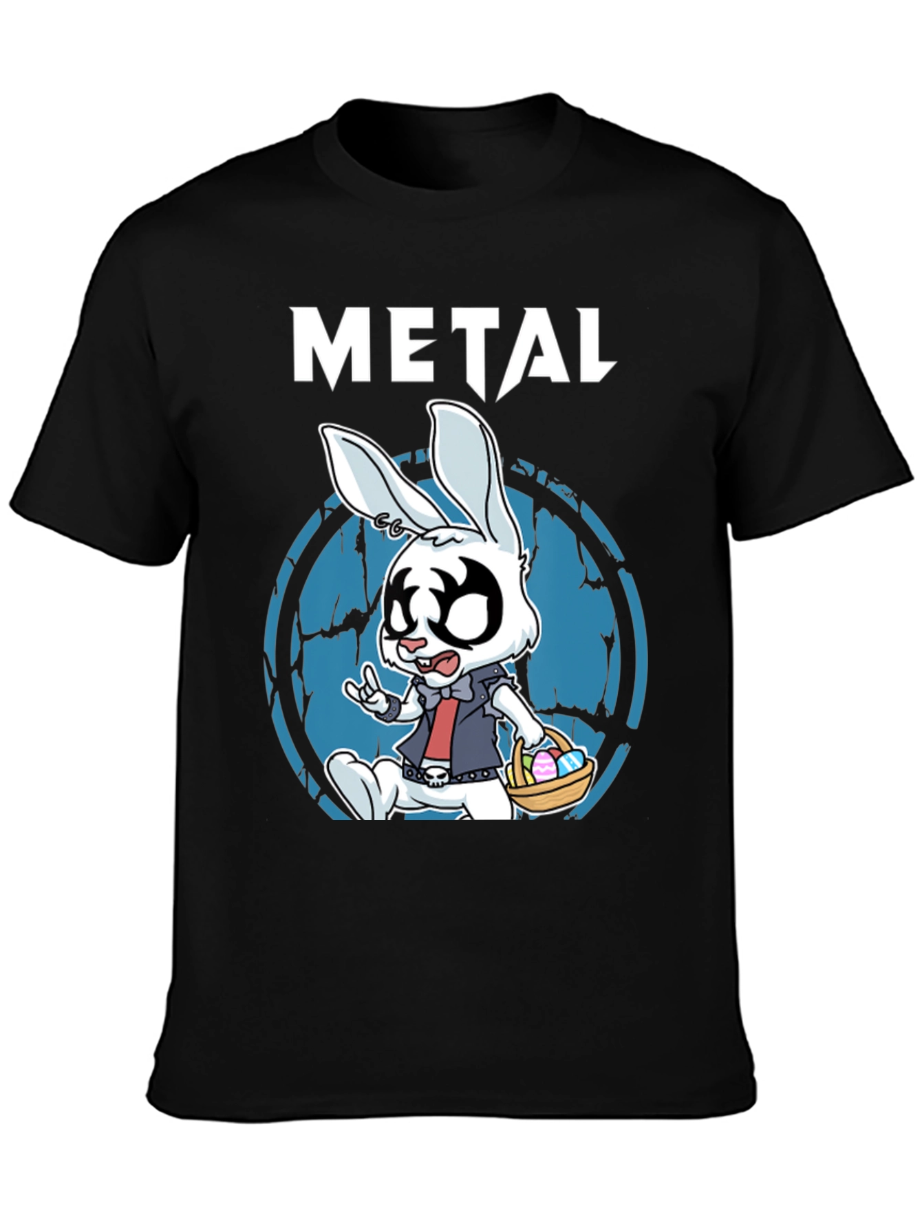 Metal Bunny T-Shirt - Rocker Easter Design