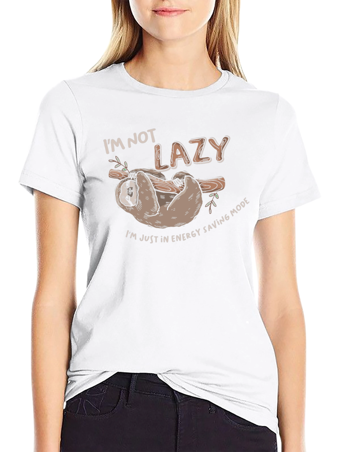 Funny Sloth Energy Saving Mode T-Shirt