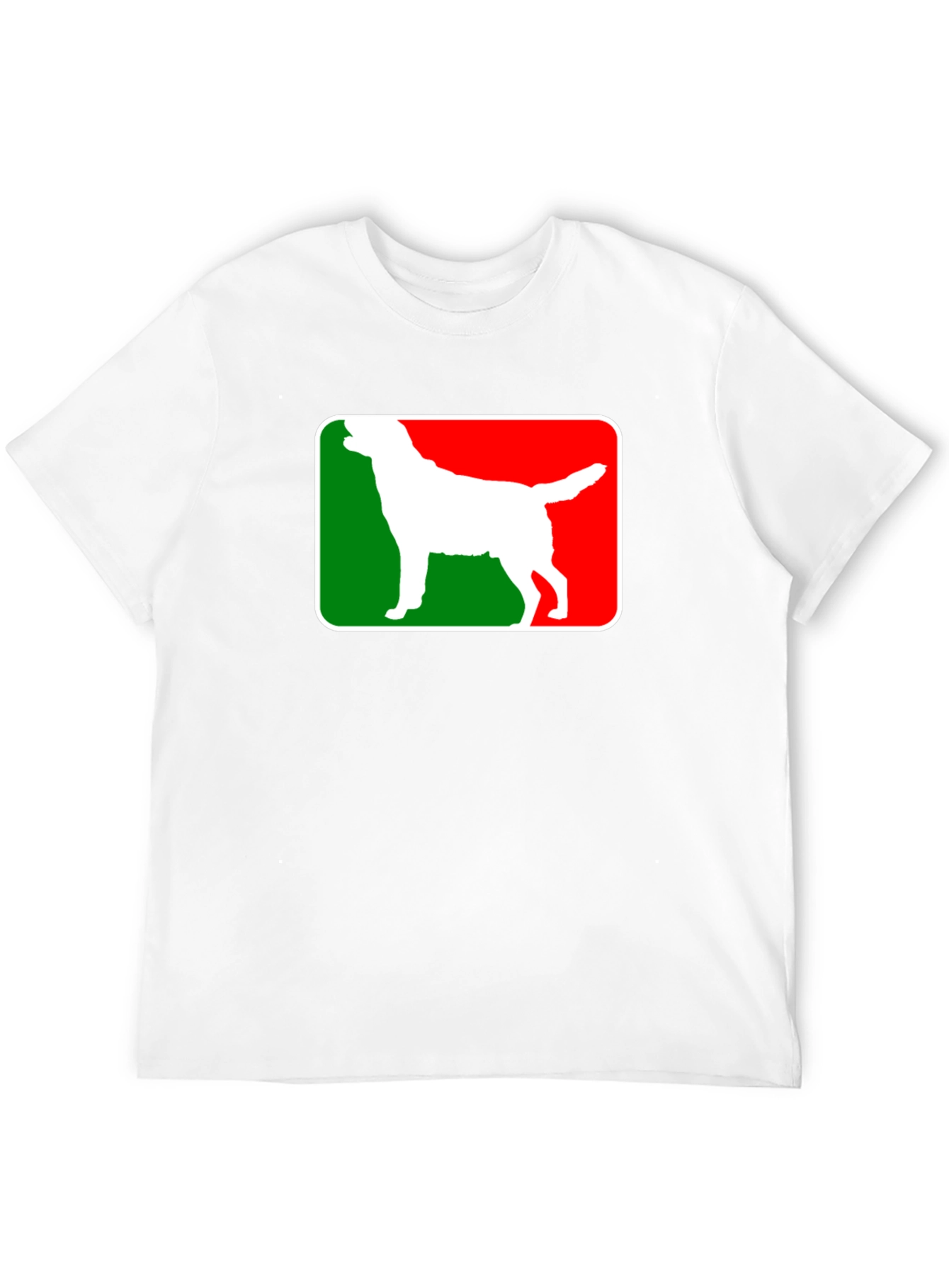 Dog Silhouette Graphic Tee - Black Cotton Blend