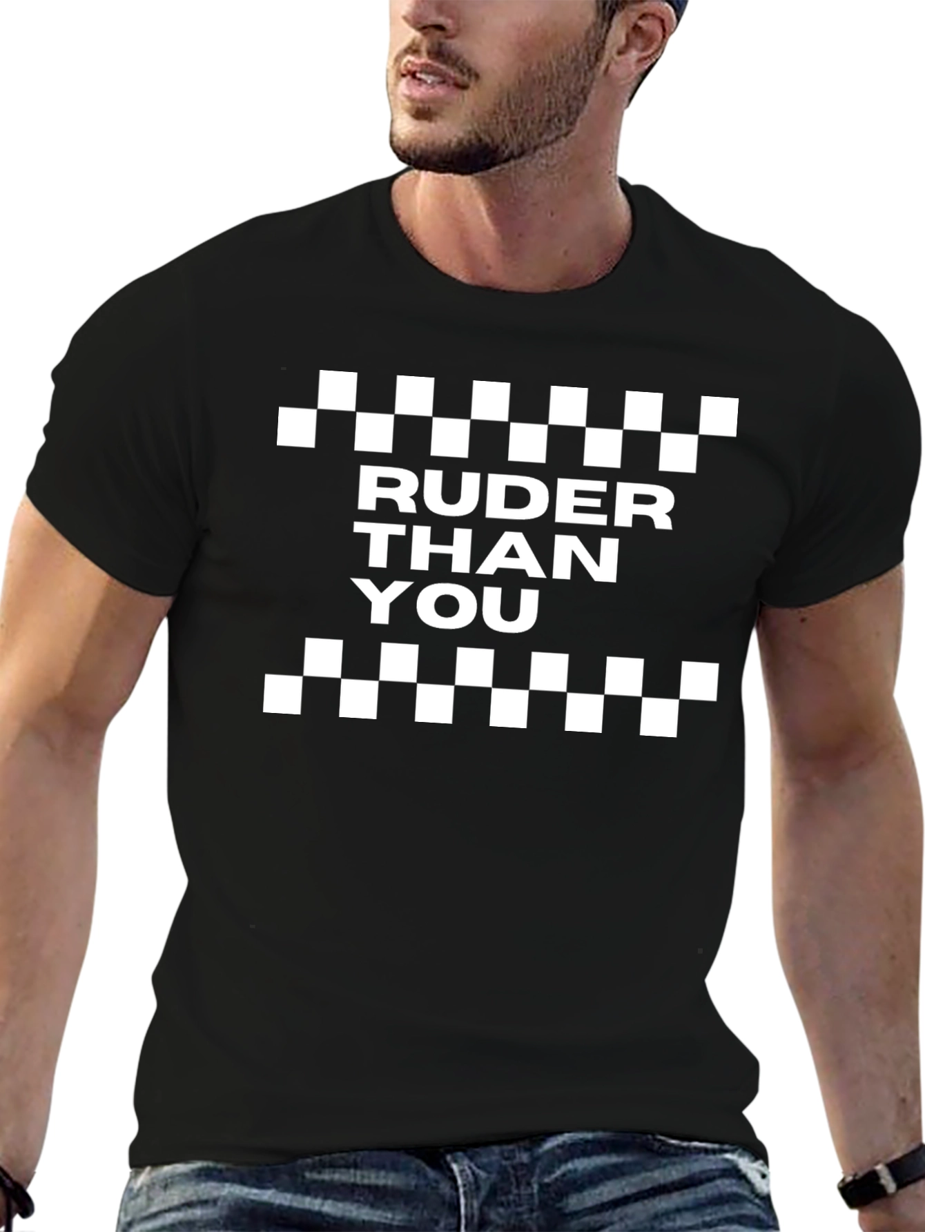 Ruder Than You Black Graphic Tee