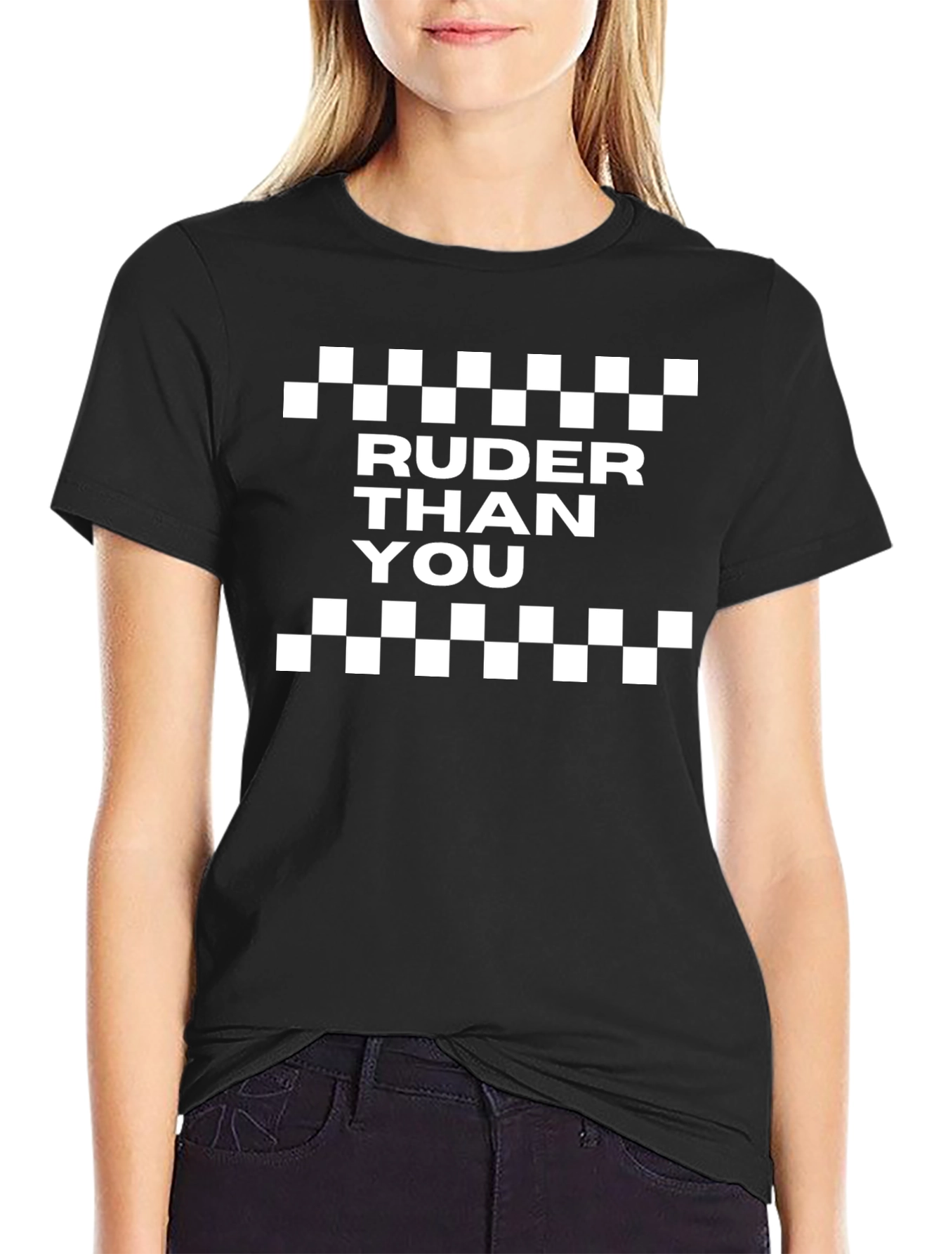 Ruder Than You Black Graphic Tee
