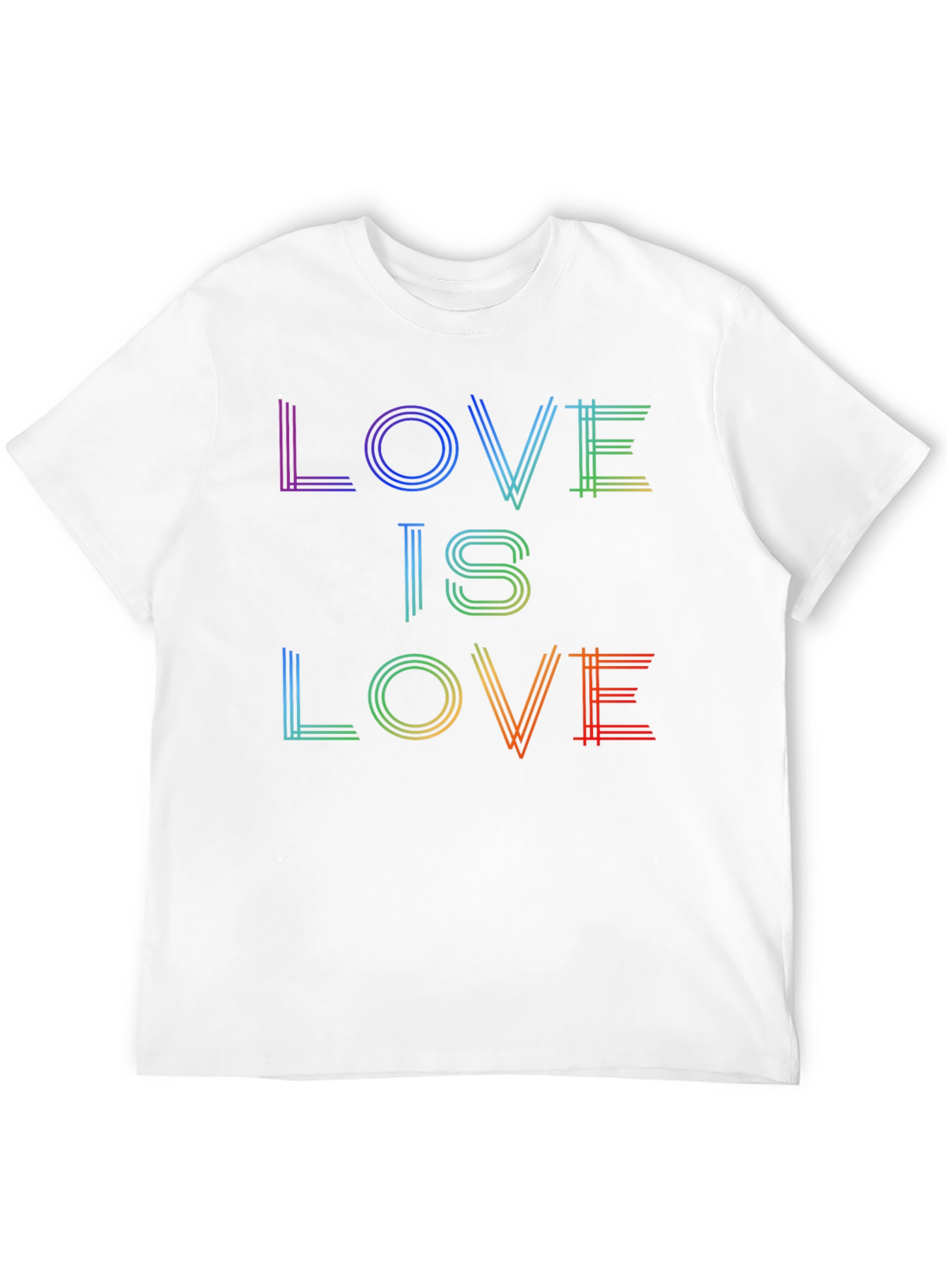 Love is Love Rainbow Graphic Tee - Black