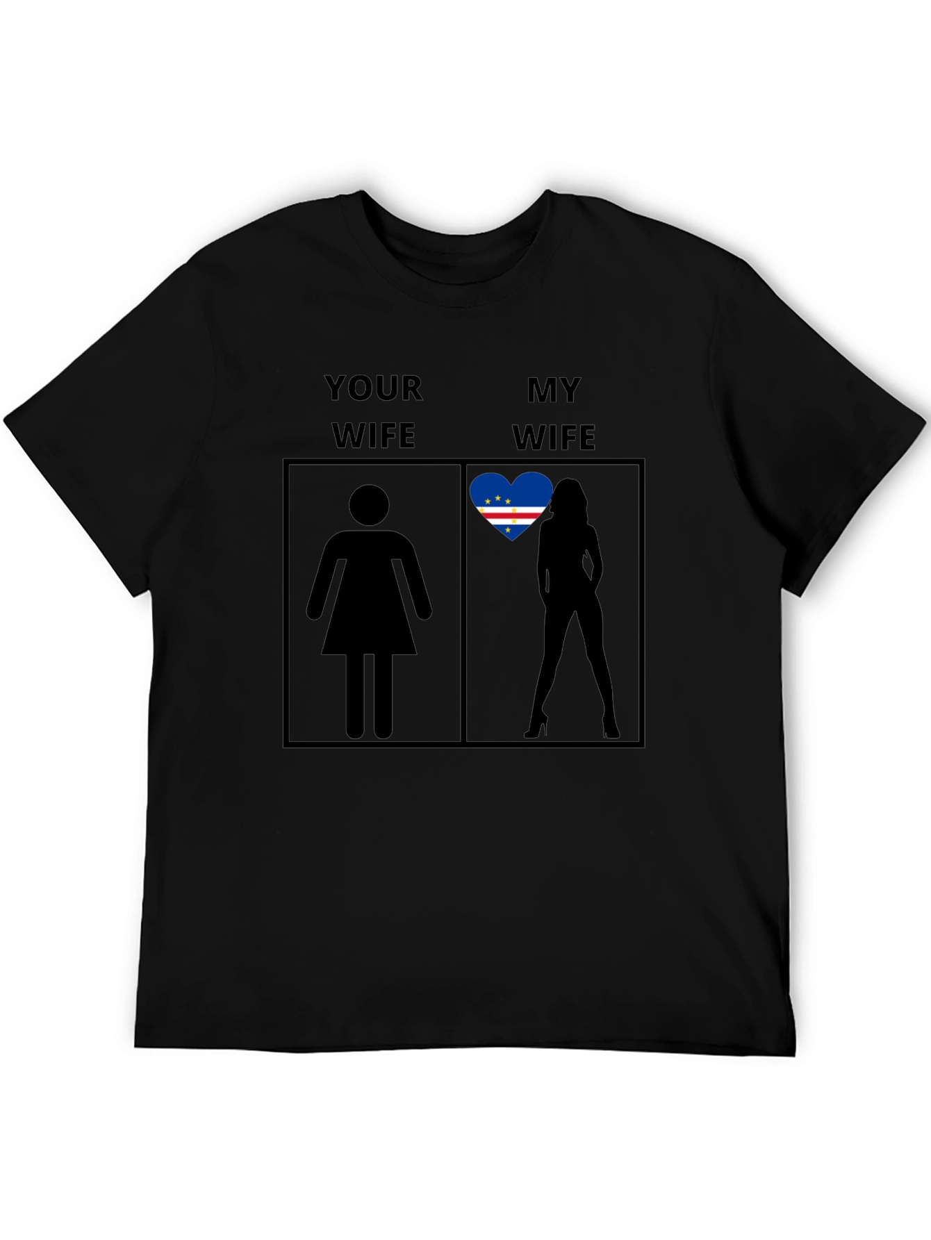 Humorous My Wife Cape Verde Flag T-Shirt