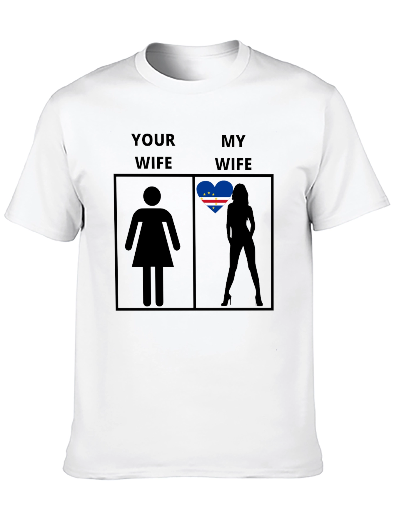 Humorous My Wife Cape Verde Flag T-Shirt