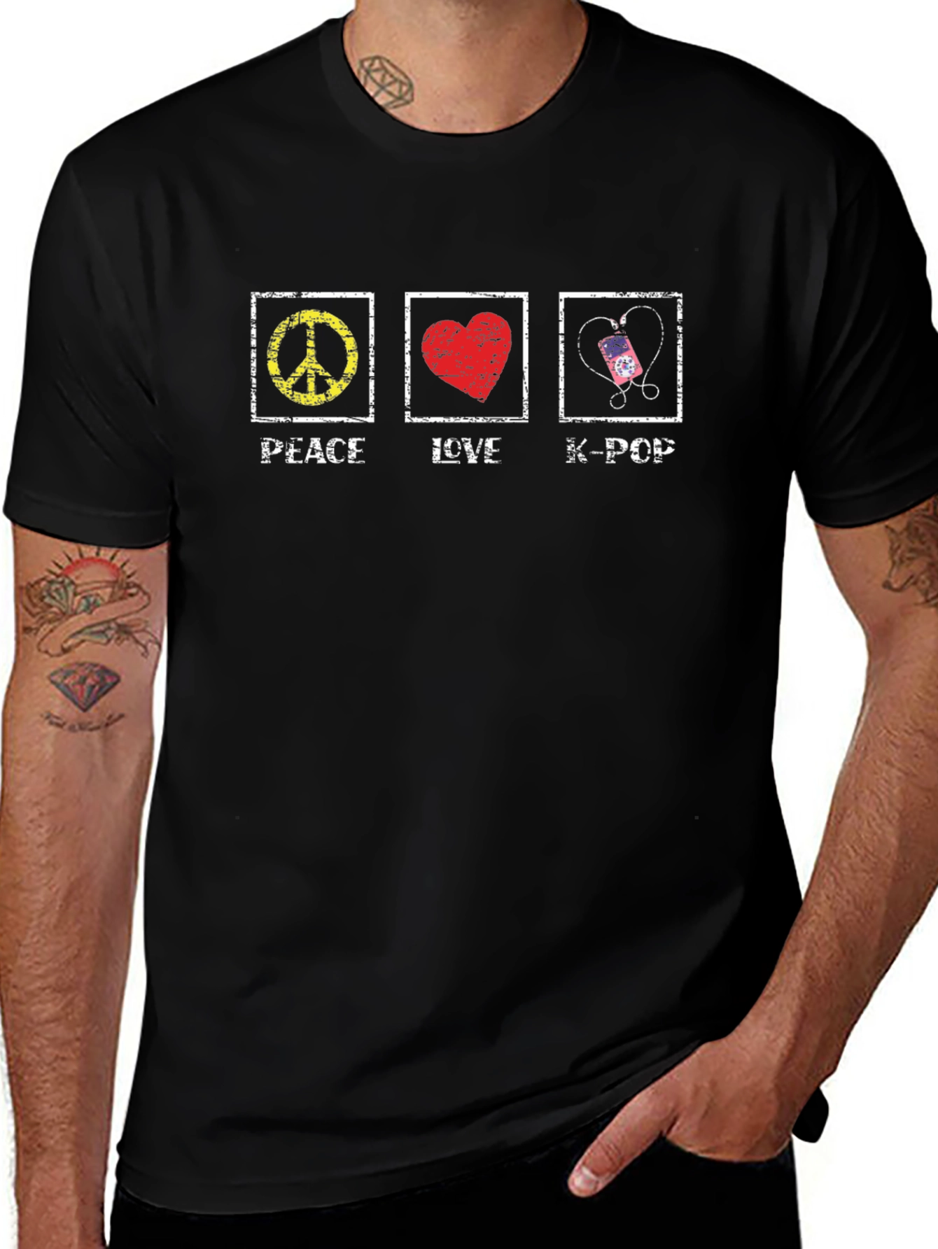 Peace Love K-Pop T-Shirt