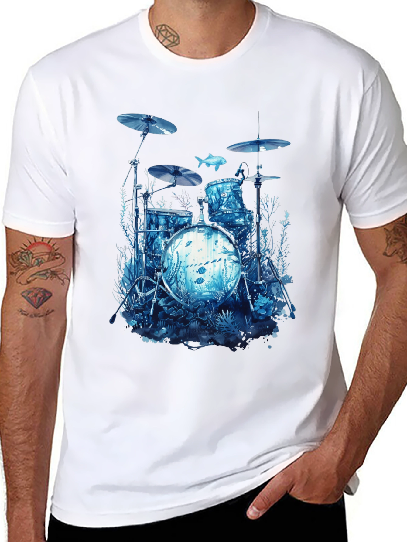 Ocean Drum Set Graphic T-Shirt