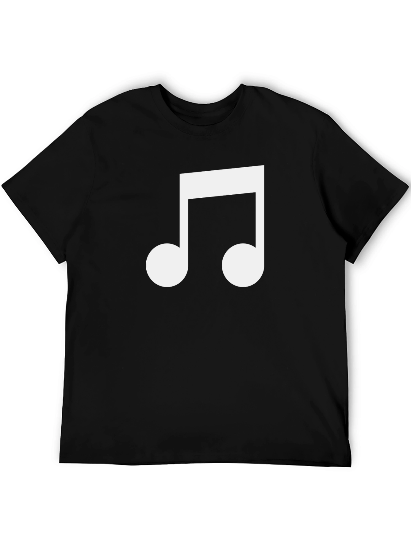Musical Note Graphic Tee - Black