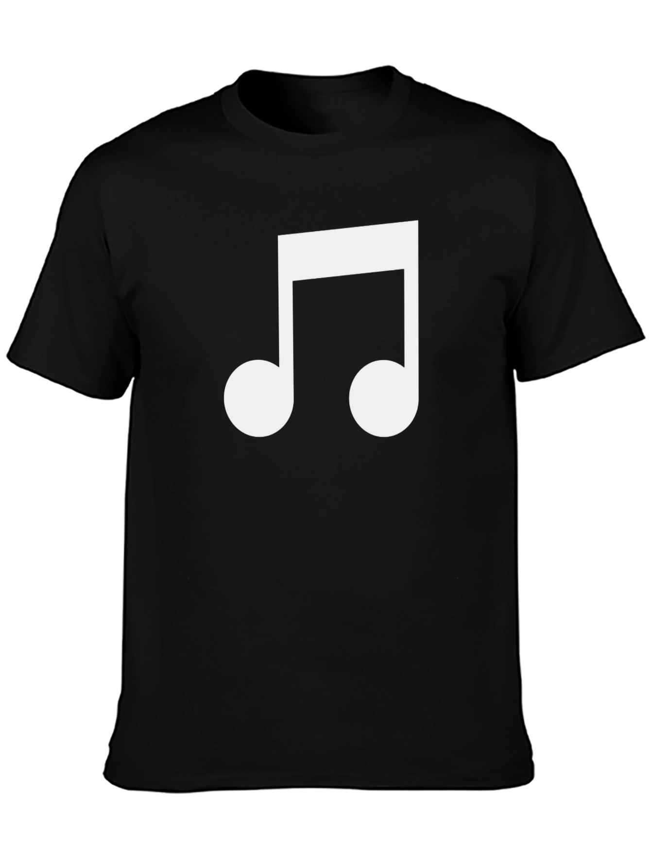 Musical Note Graphic Tee - Black