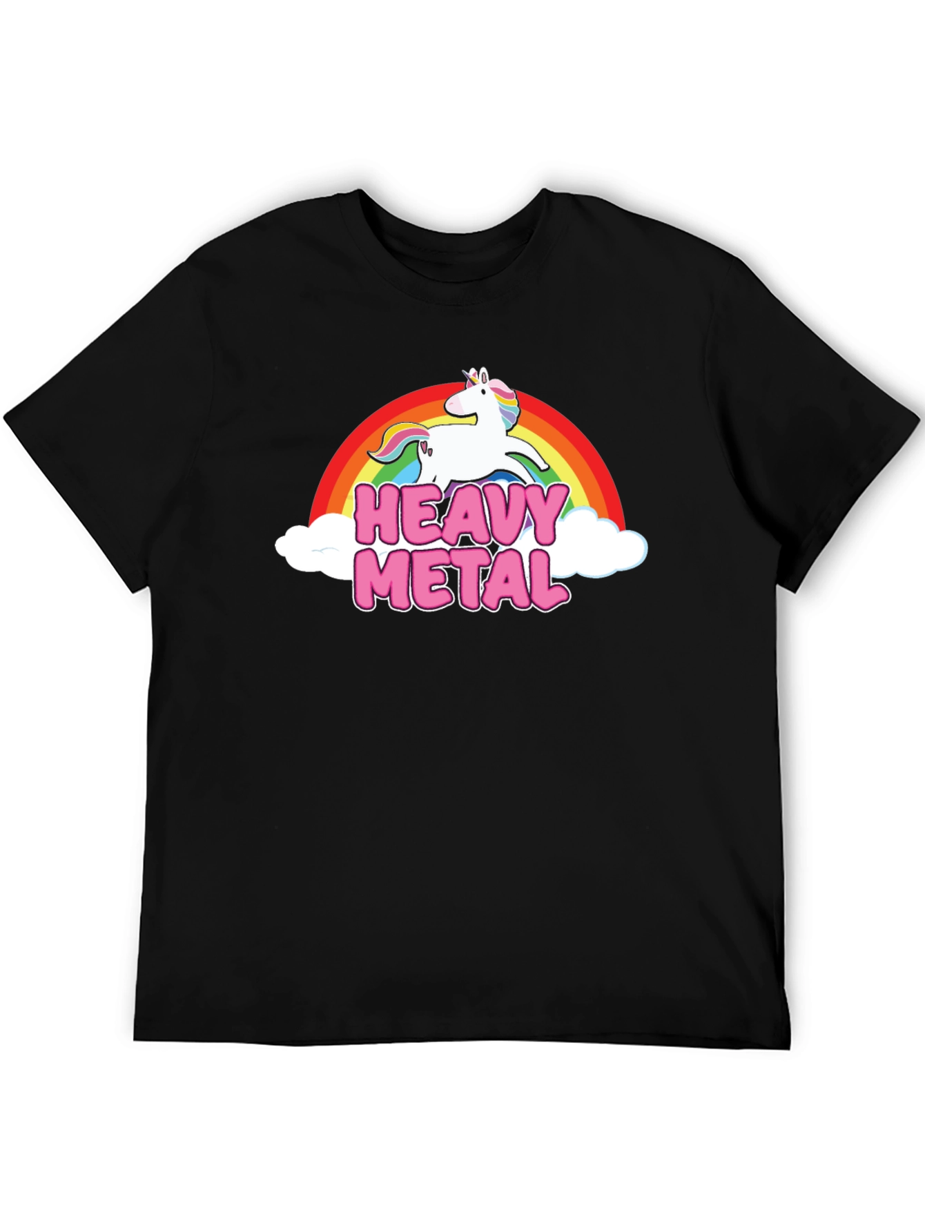Heavy Metal Unicorn Rainbow T-Shirt
