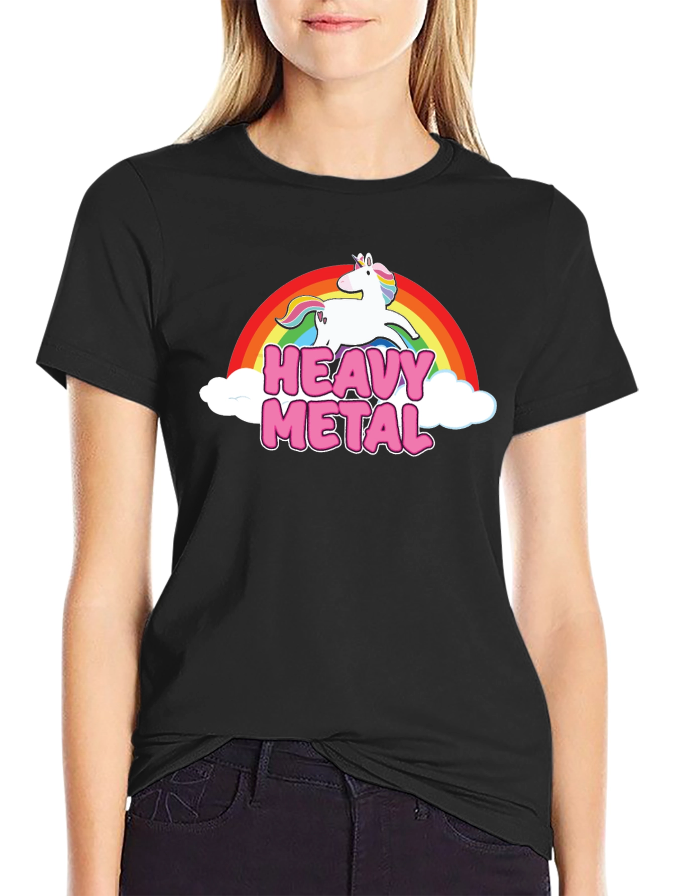 Heavy Metal Unicorn Rainbow T-Shirt