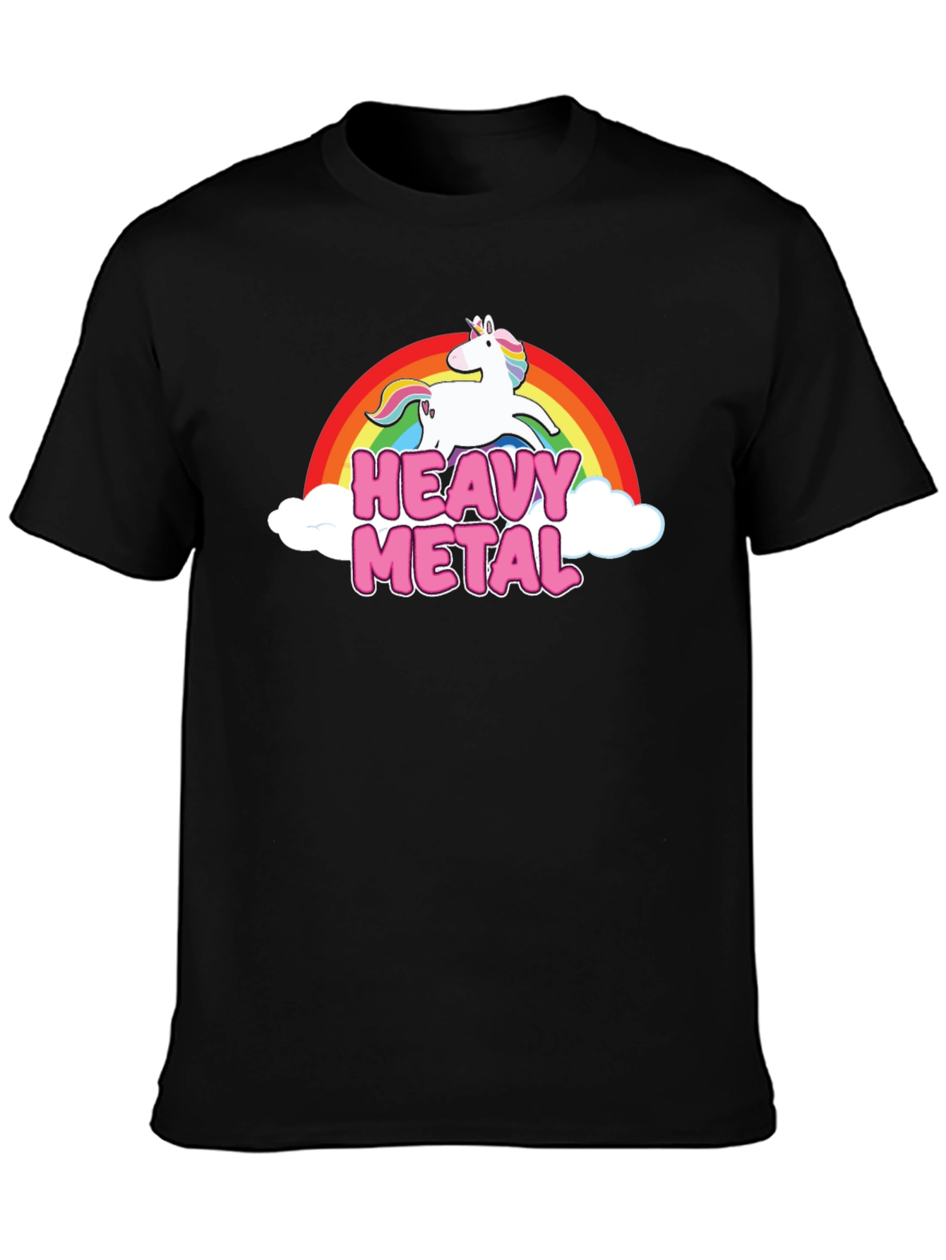 Heavy Metal Unicorn Rainbow T-Shirt