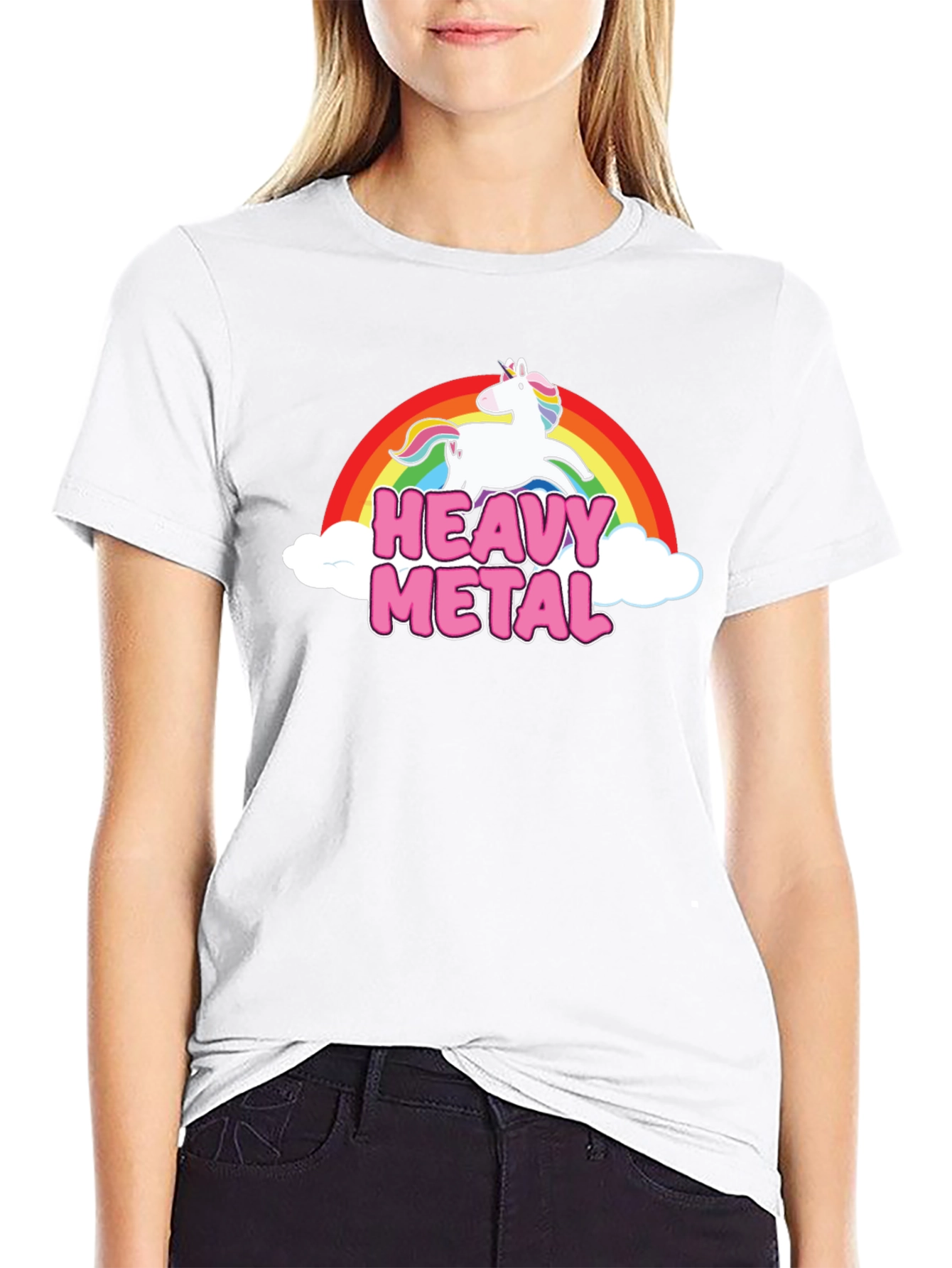 Heavy Metal Unicorn Rainbow T-Shirt