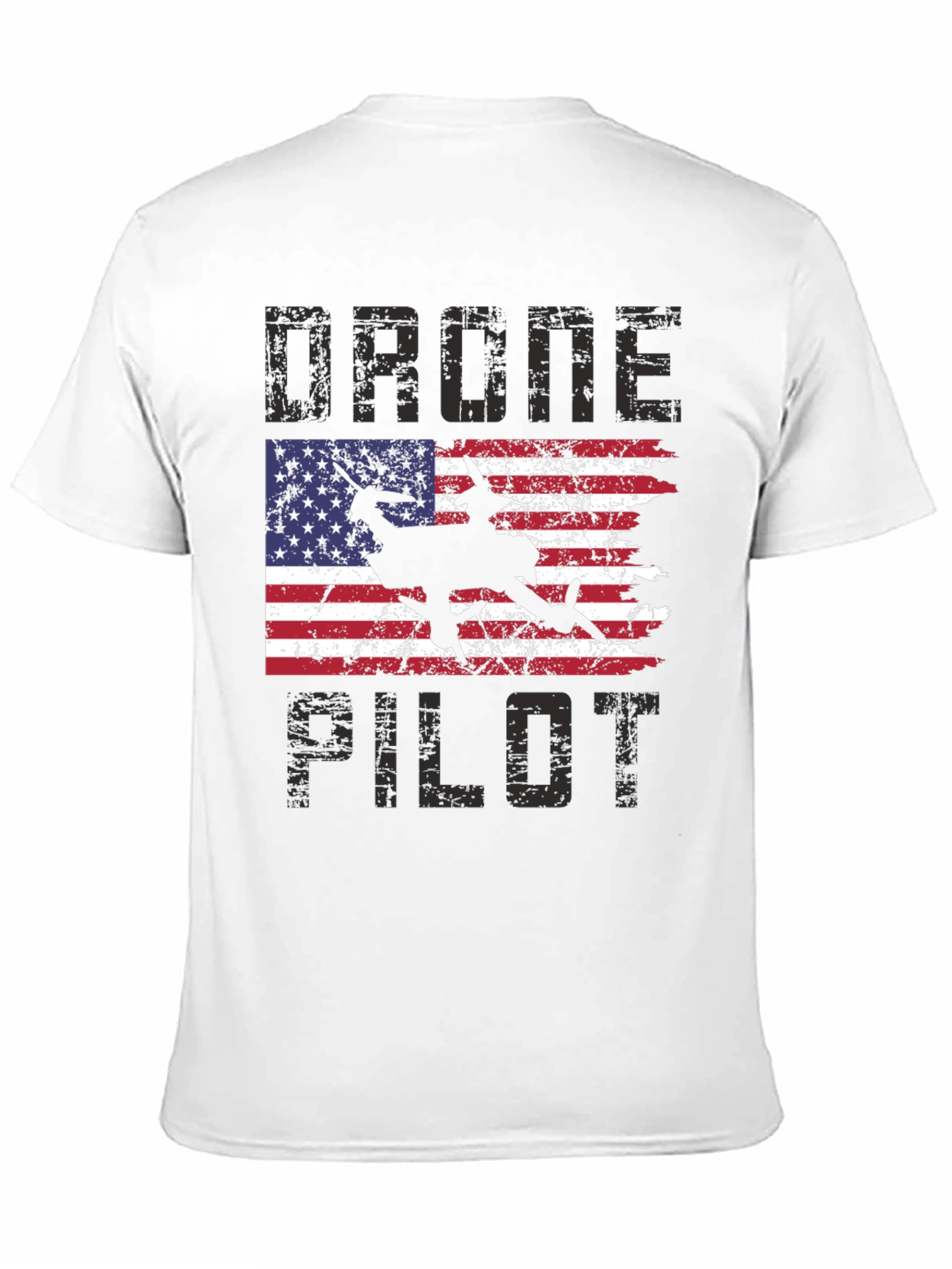 Drone Pilot American Flag Graphic T-Shirt