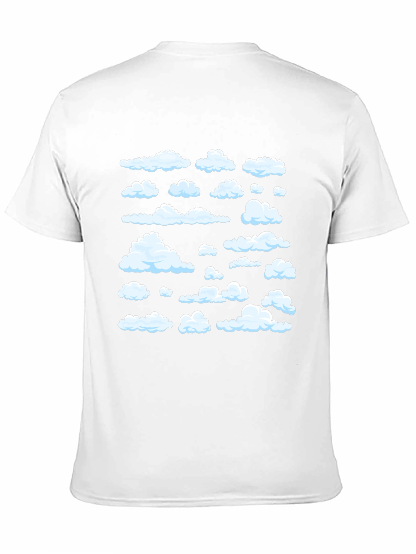 Cloud Pattern Black T-Shirt