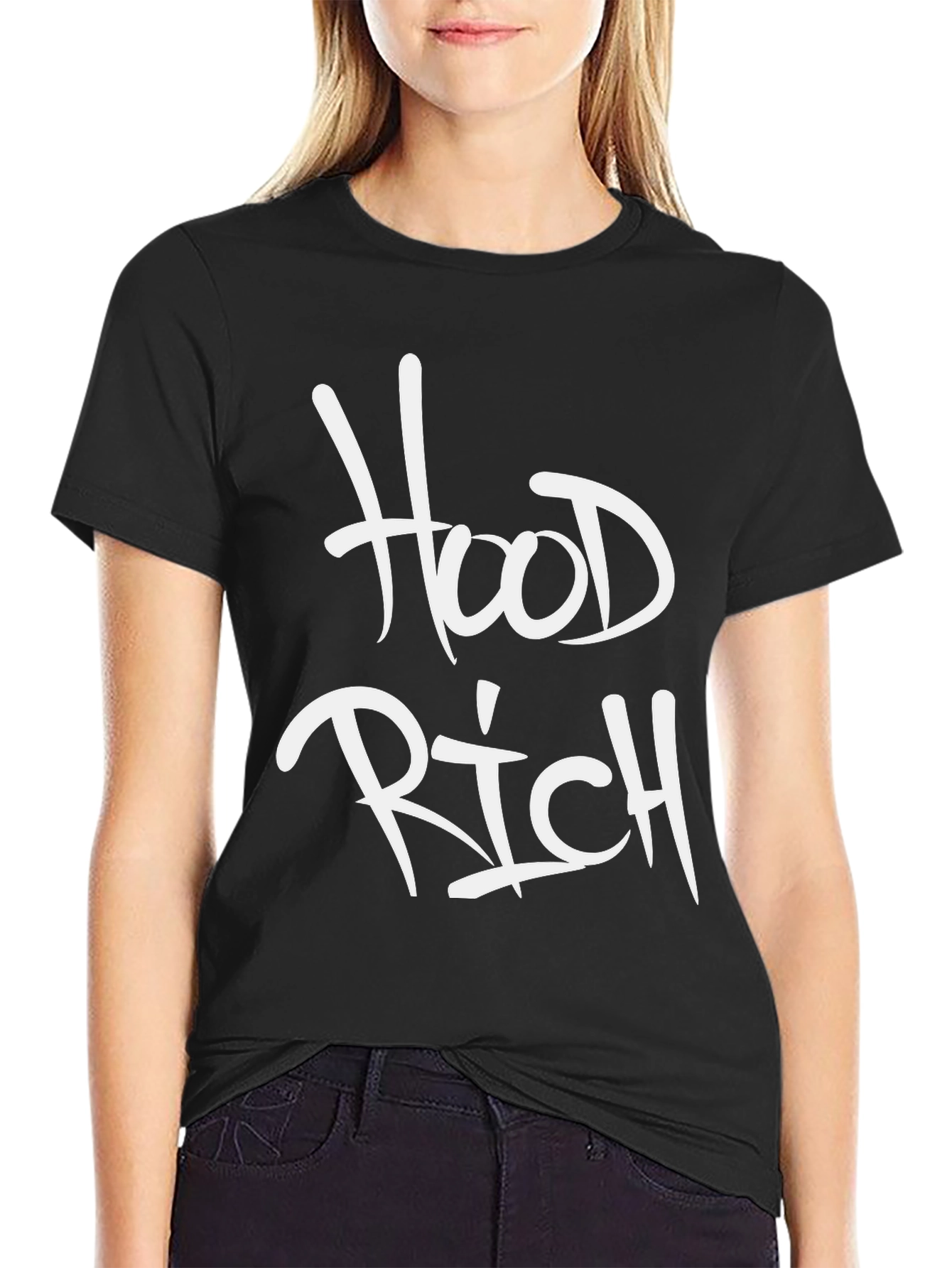 Hood Rich Graphic Tee - Casual Style
