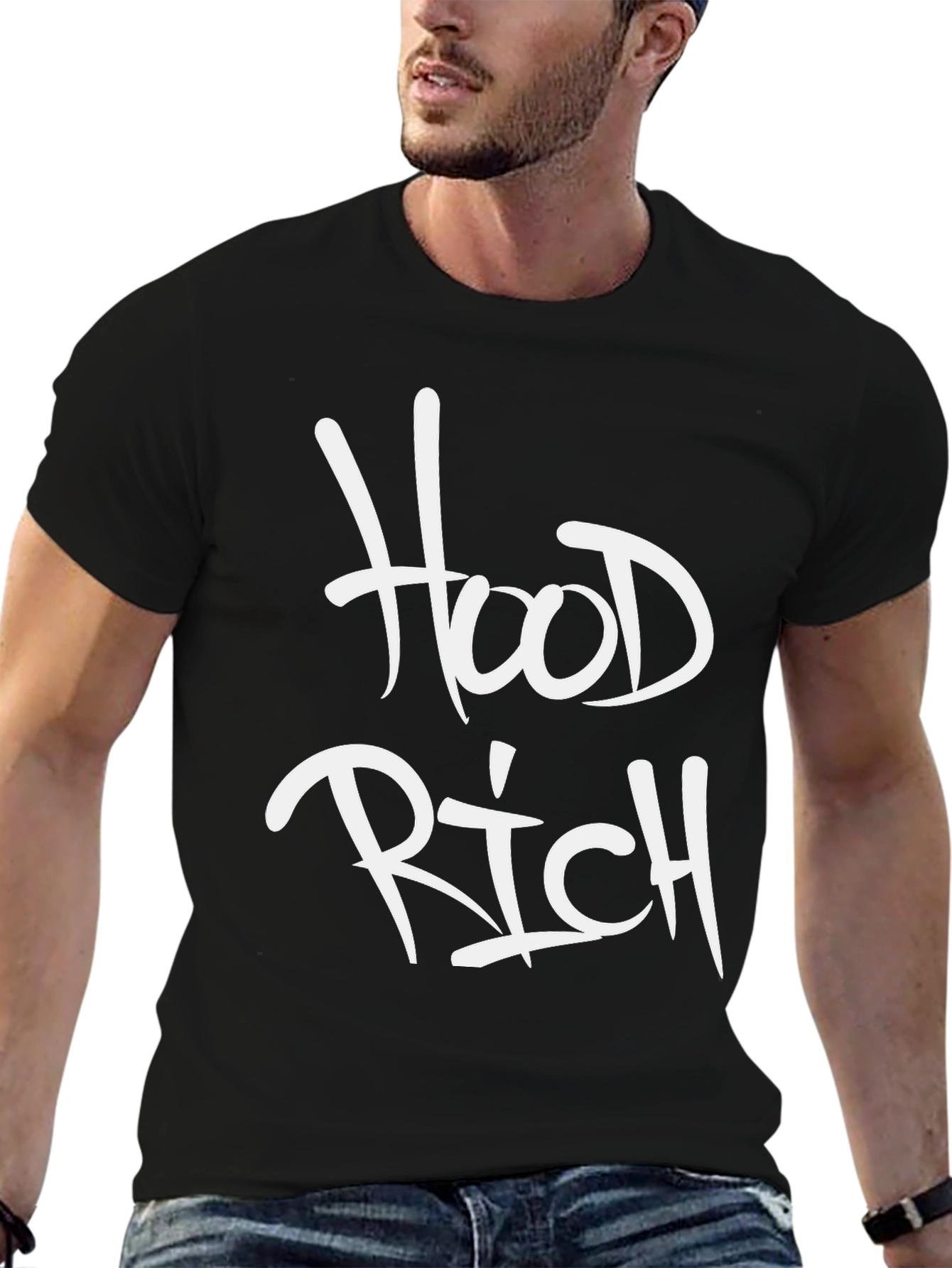 Hood Rich Graphic Tee - Casual Style