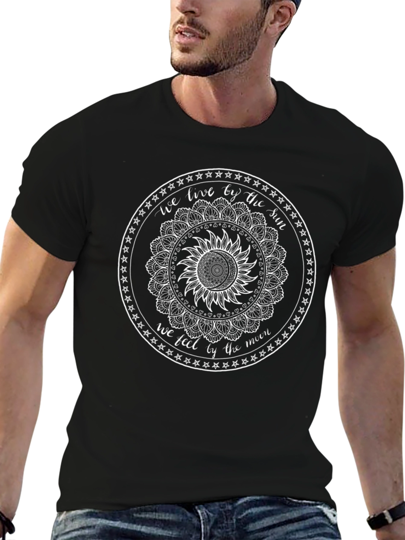 Celestial Sun & Moon Mandala T-Shirt
