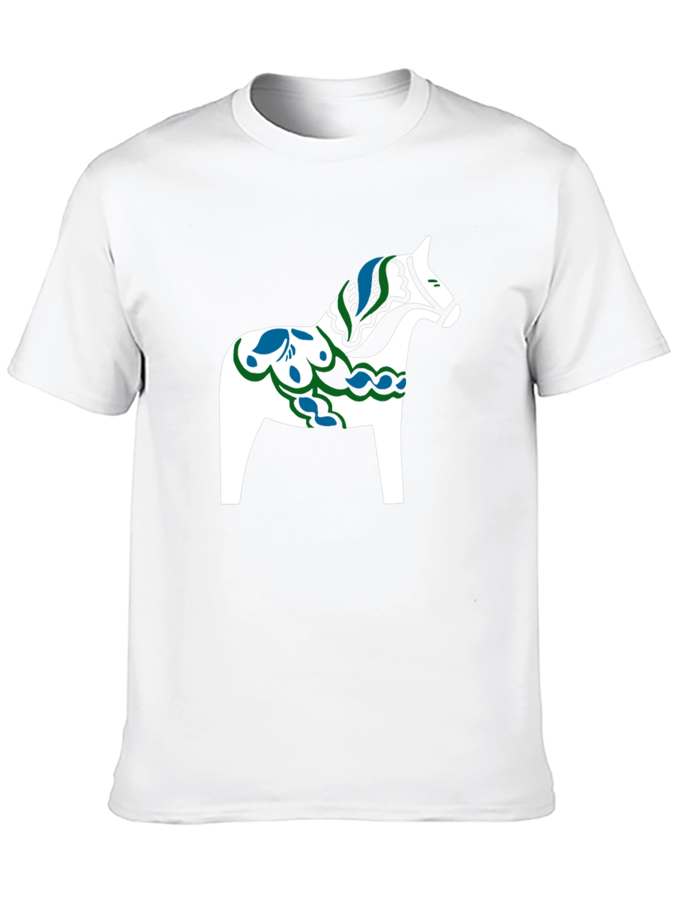 Black T-Shirt with Dala Horse Graphic