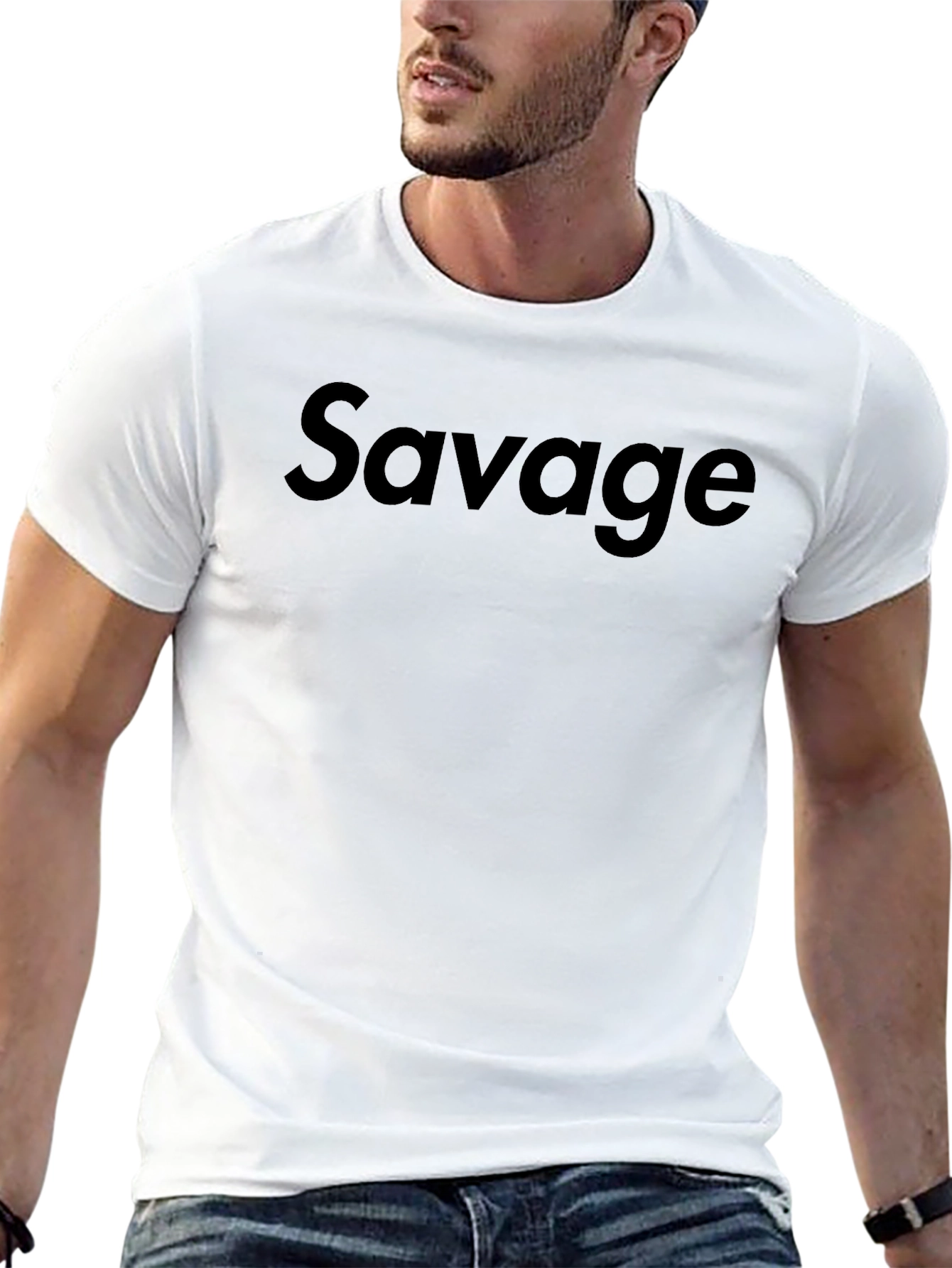 Savage Black Crew Neck T-Shirt