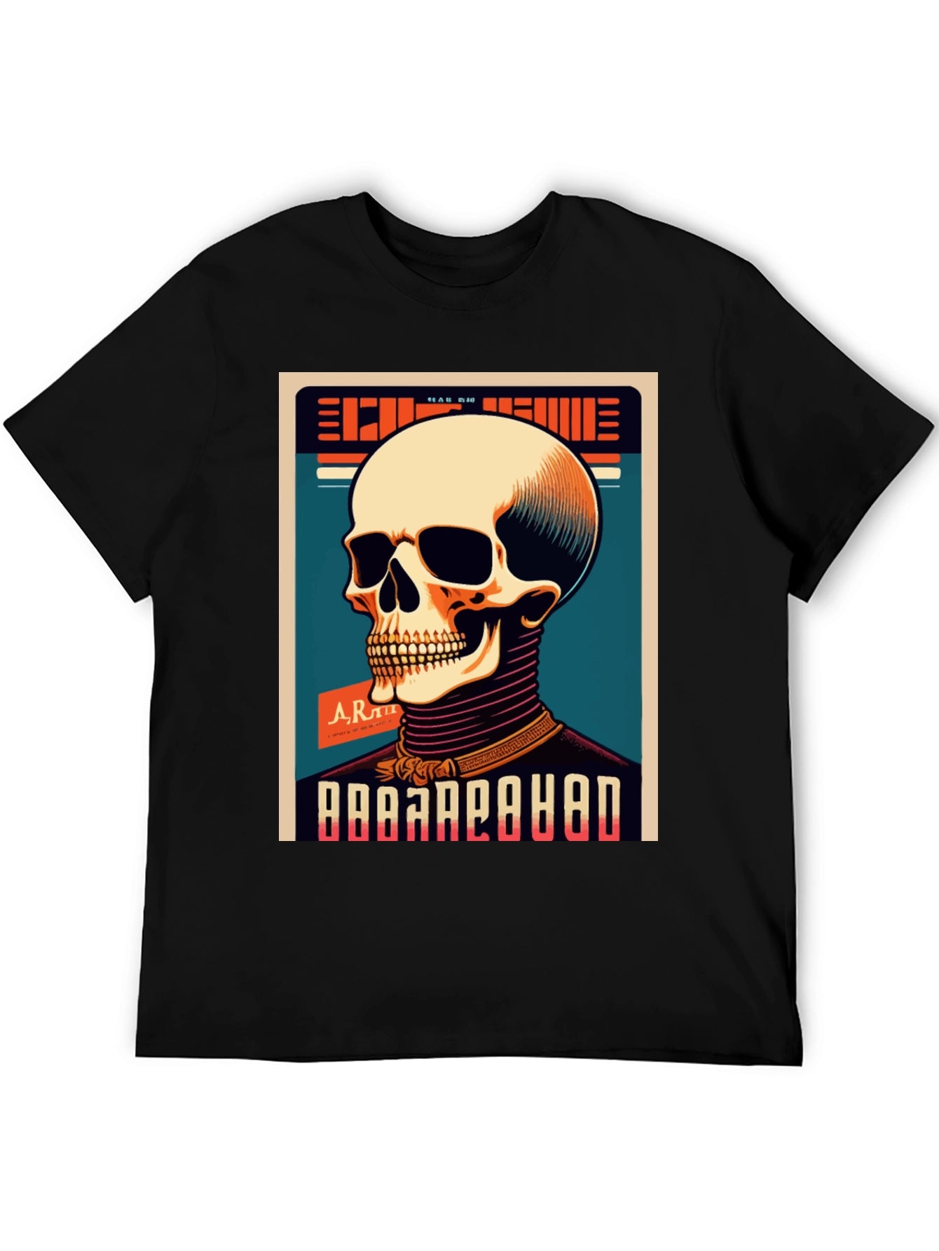 Skull Graphic Print Crew Neck T-Shirt