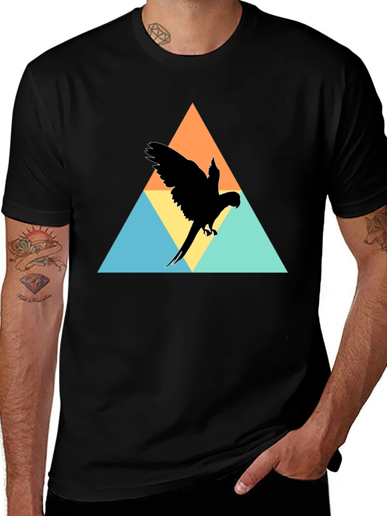 Triangle Parrot Graphic Tee