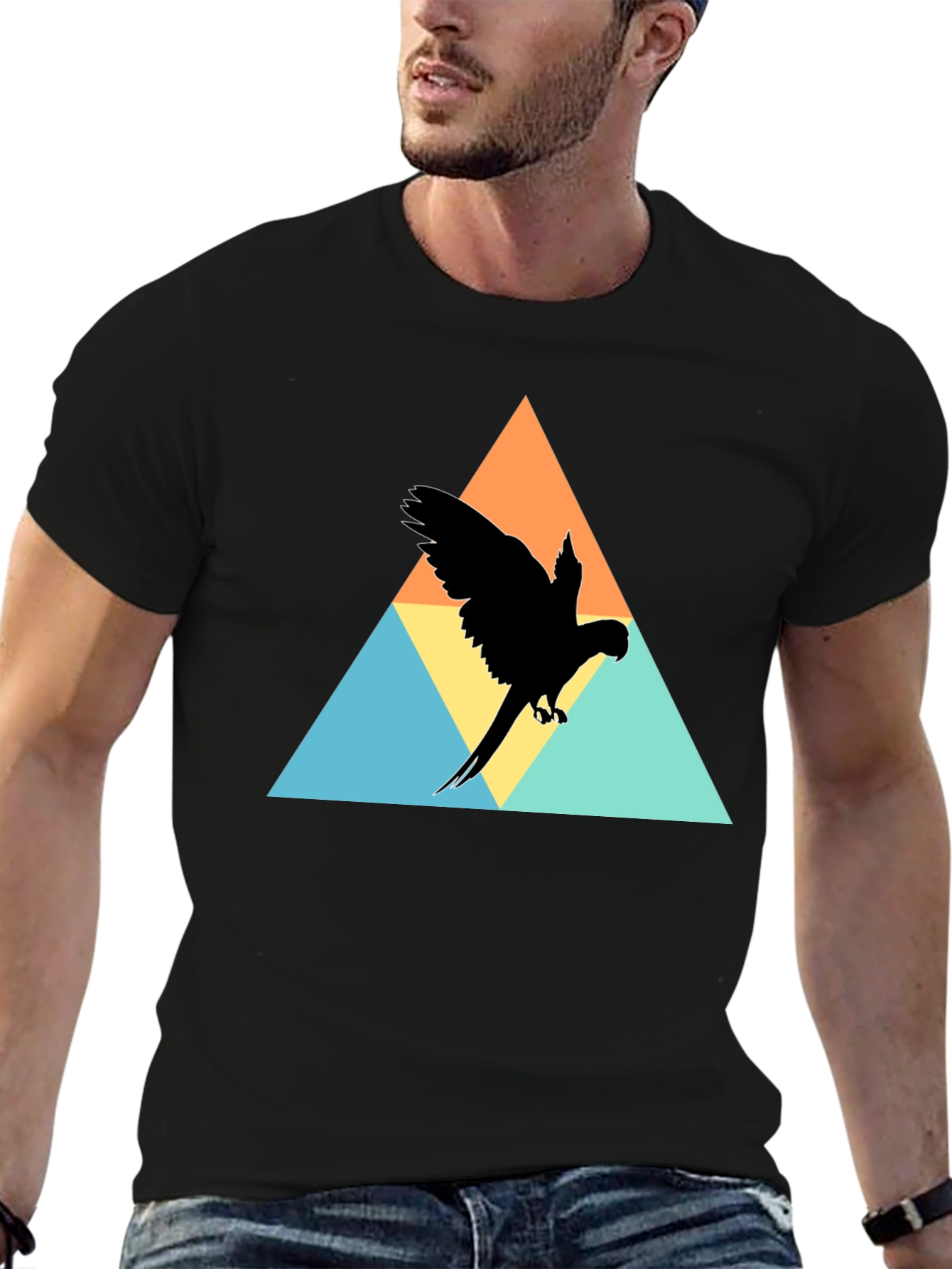 Triangle Parrot Graphic Tee