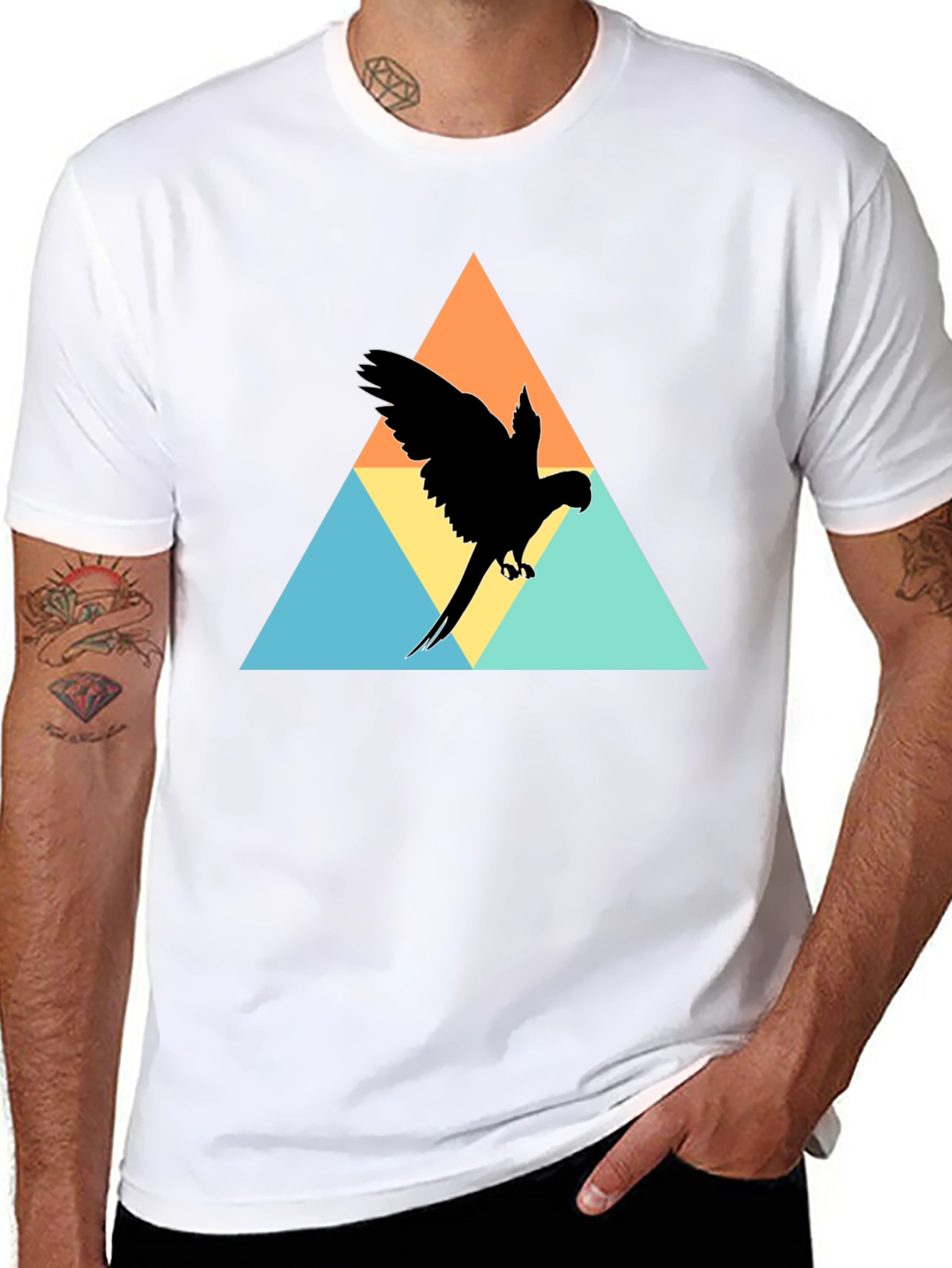 Triangle Parrot Graphic Tee