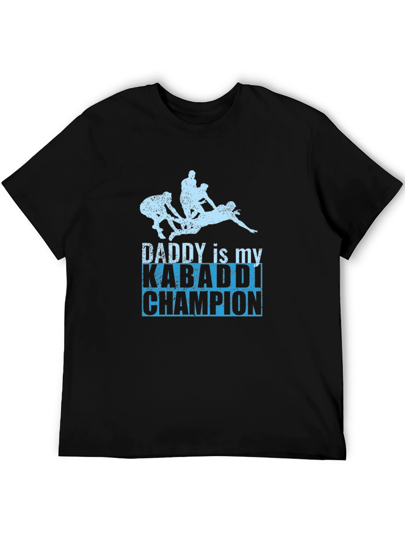 Daddy Kabaddi Champion Black T-Shirt