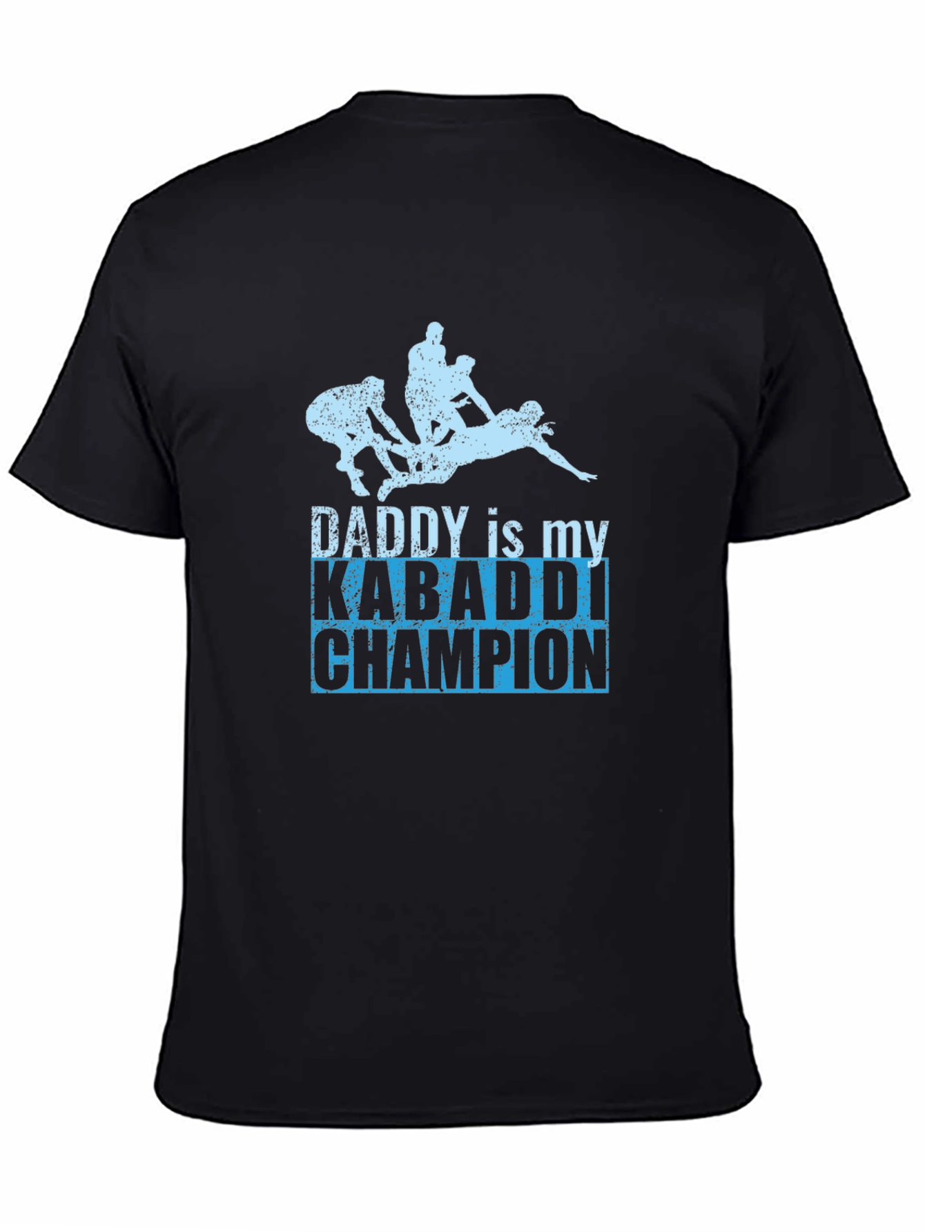 Daddy Kabaddi Champion Black T-Shirt
