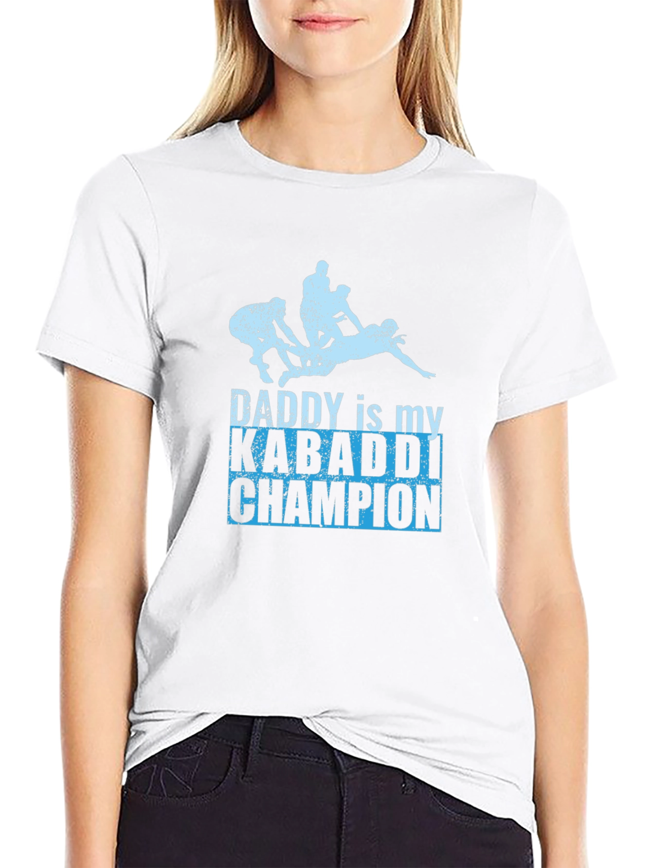 Daddy Kabaddi Champion Black T-Shirt