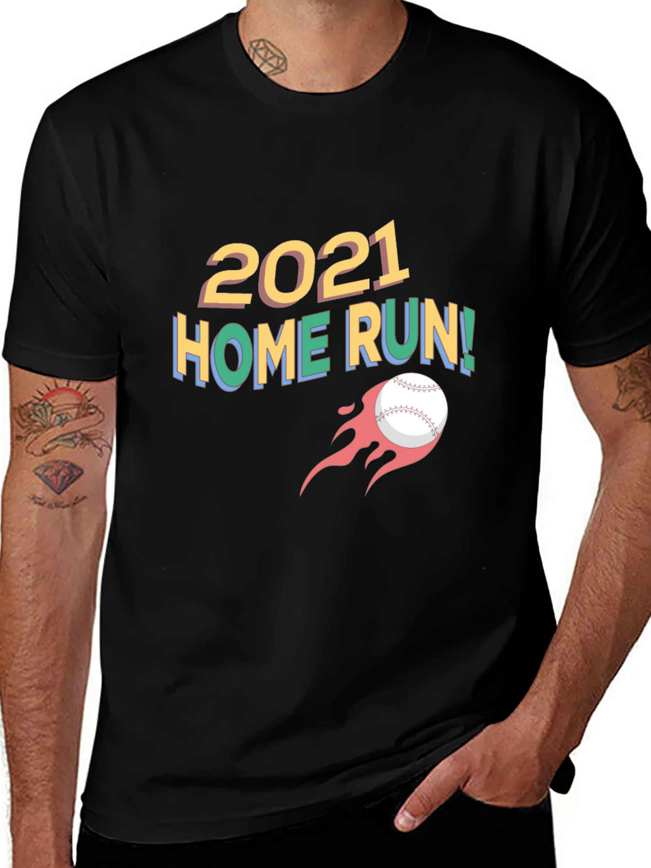 2021 Home Run T-Shirt Baseball Lovers Tee