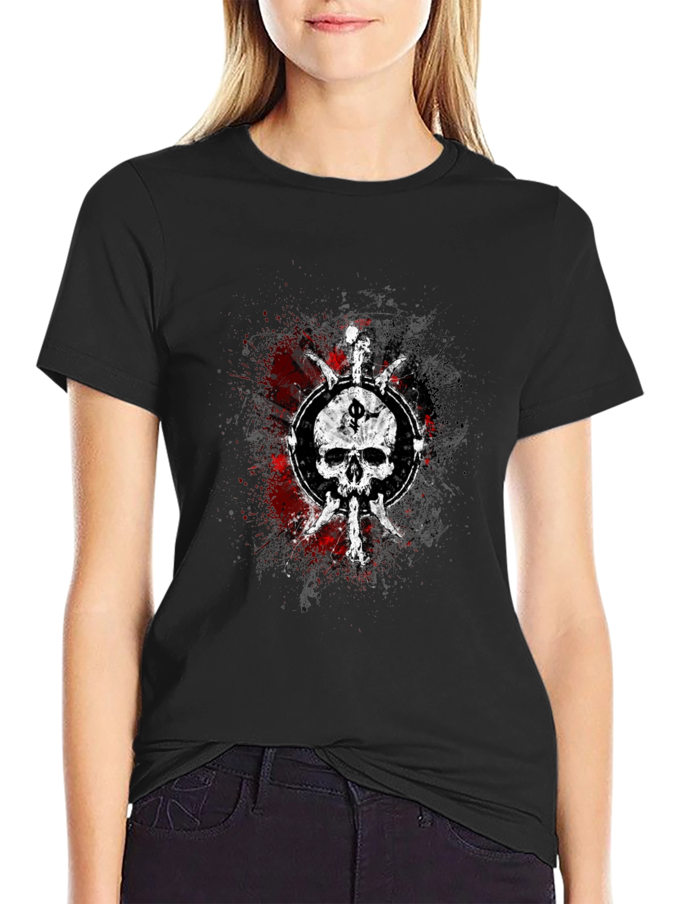 Skull & Dagger Graphic Tee - Black