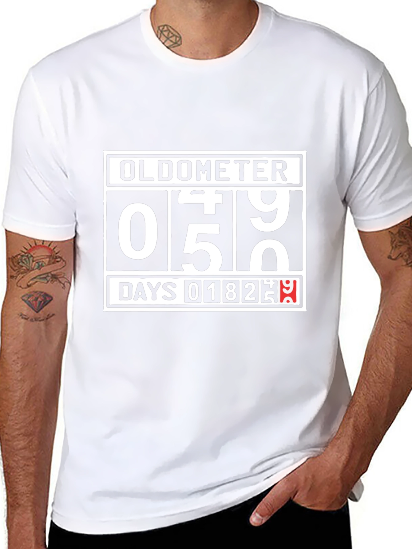 Oldometer Birthday T-Shirt - Funny Age Counter Tee