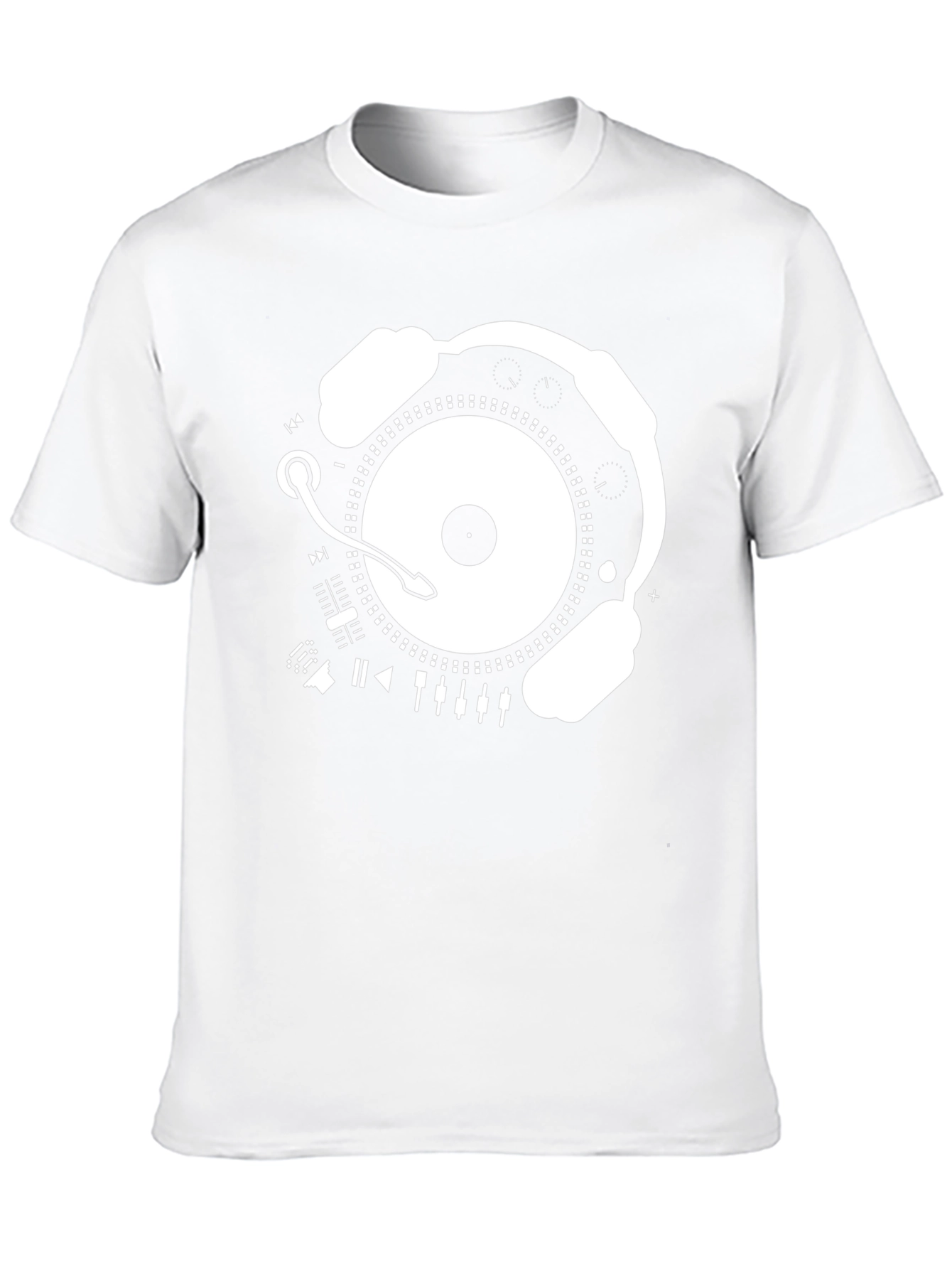 DJ Turntable Headphones Graphic T-Shirt - Music Lover Tee
