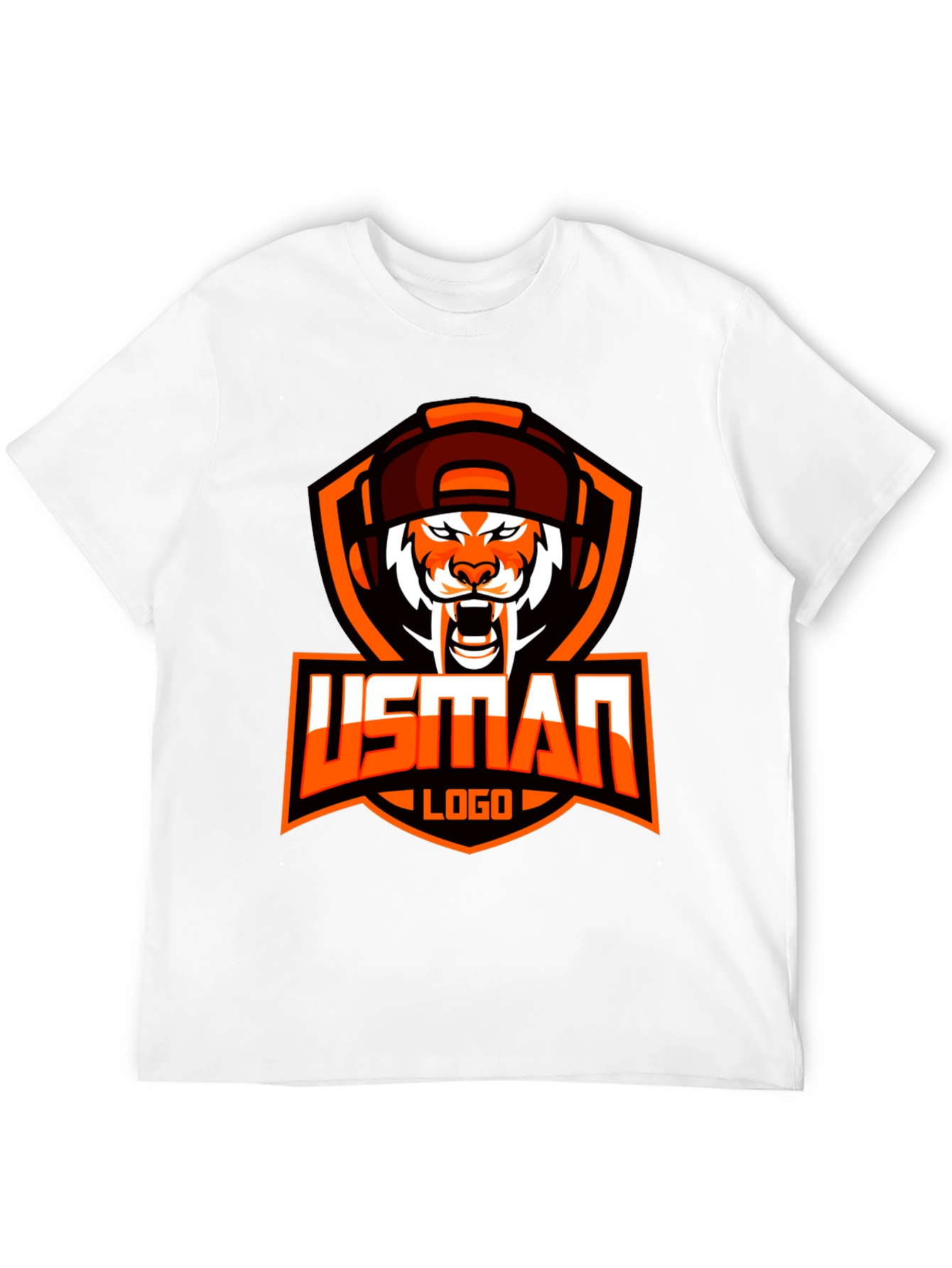 USMAN Gaming Logo Black T-Shirt