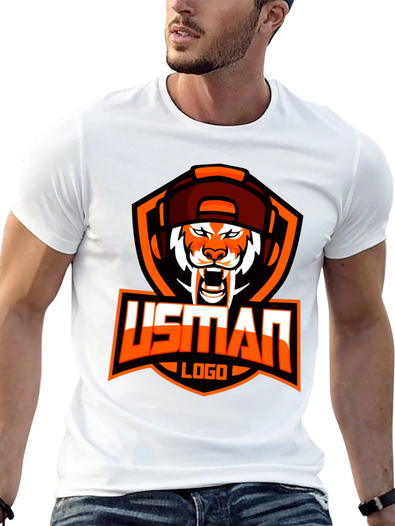 USMAN Gaming Logo Black T-Shirt