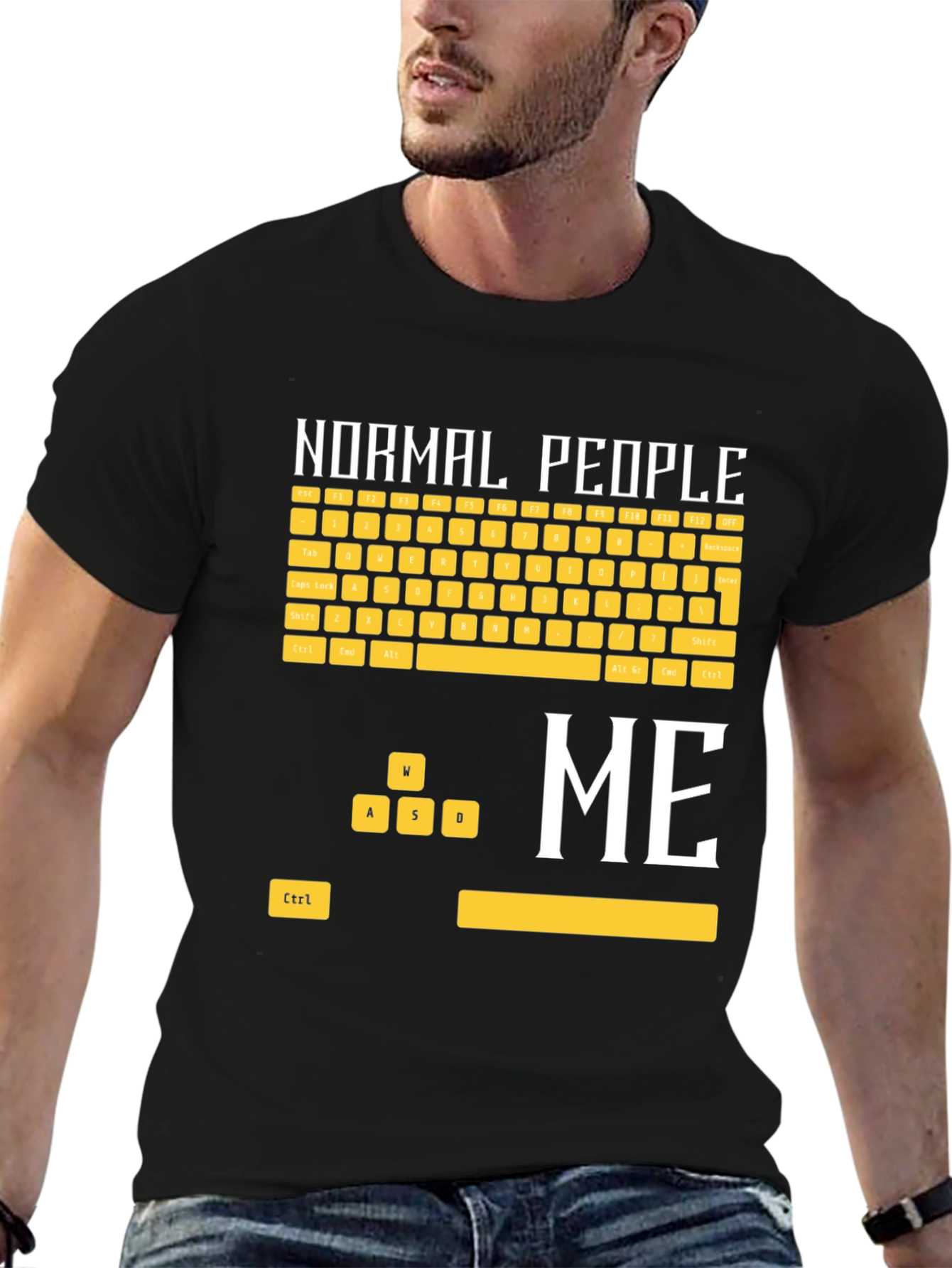 Gamer T-Shirt: Normal People vs. Me Keyboard